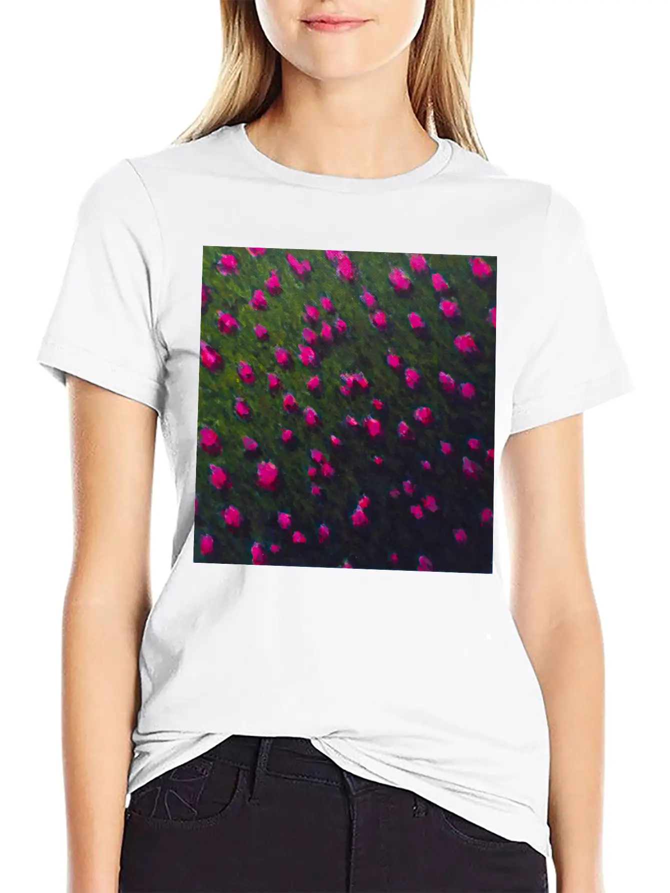 Windswept Flower Field Unisex Casual T-Shirt ¨C Clean Design For Daily Comfort