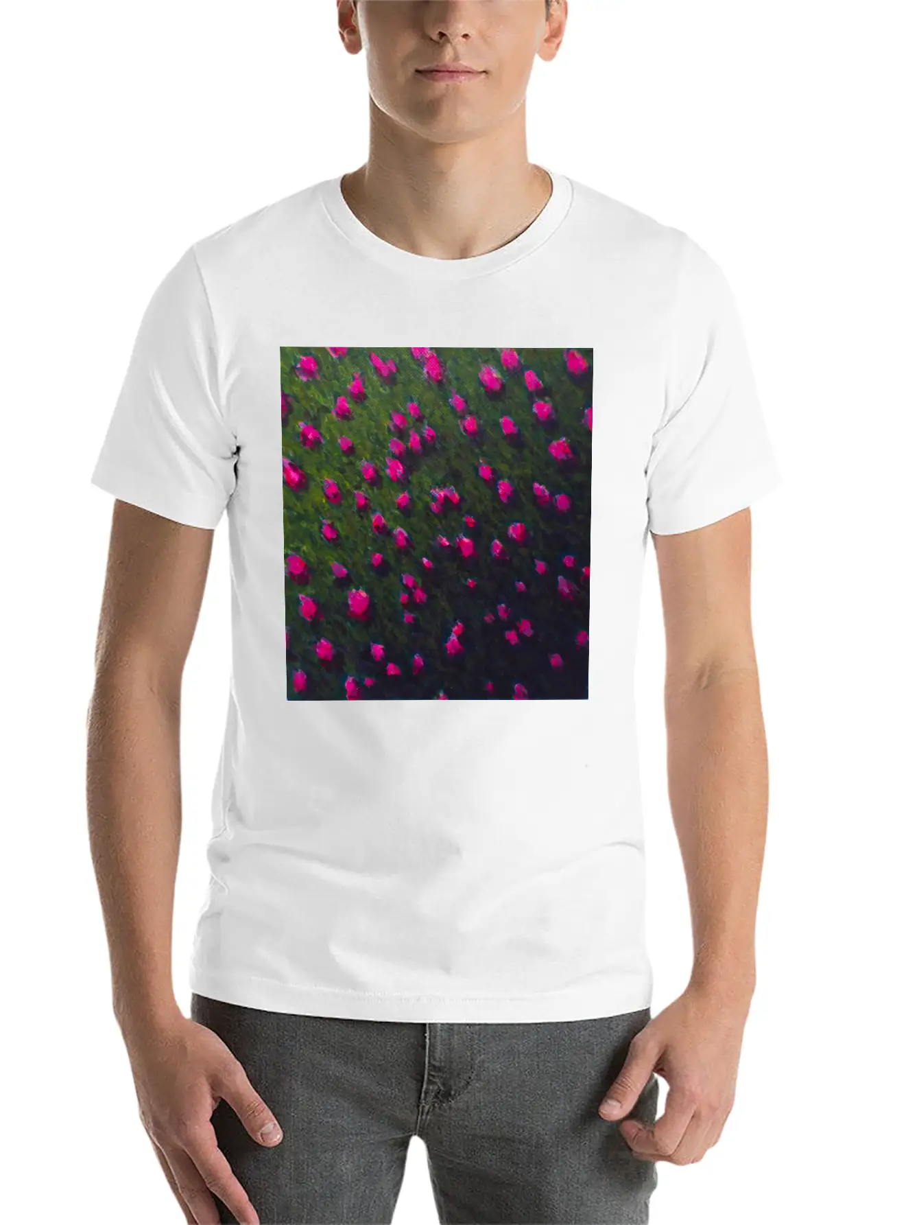 Windswept Flower Field Unisex Casual T-Shirt ¨C Clean Design For Daily Comfort