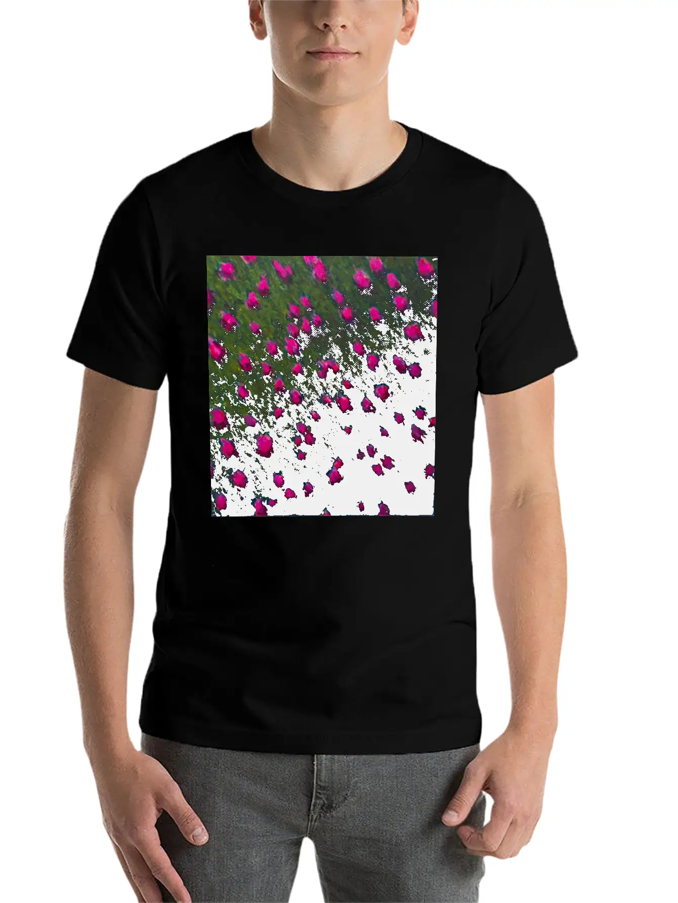 Windswept Flower Field Unisex Casual T-Shirt ¨C Clean Design For Daily Comfort