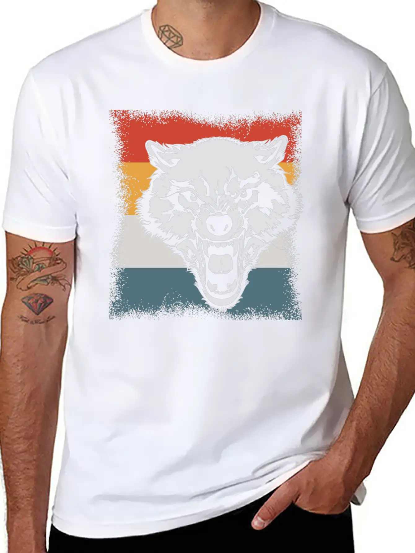 Wolf Cry Howl Gift Animal Forest Basic Graphic T-Shirt ¨C Daily Comfort In Soft Cotton