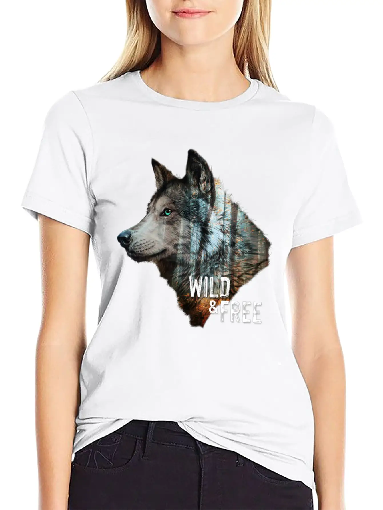 Wolf Forest Brown Wild And Free Unisex Casual T-Shirt ¨C Clean Design For Daily Comfort