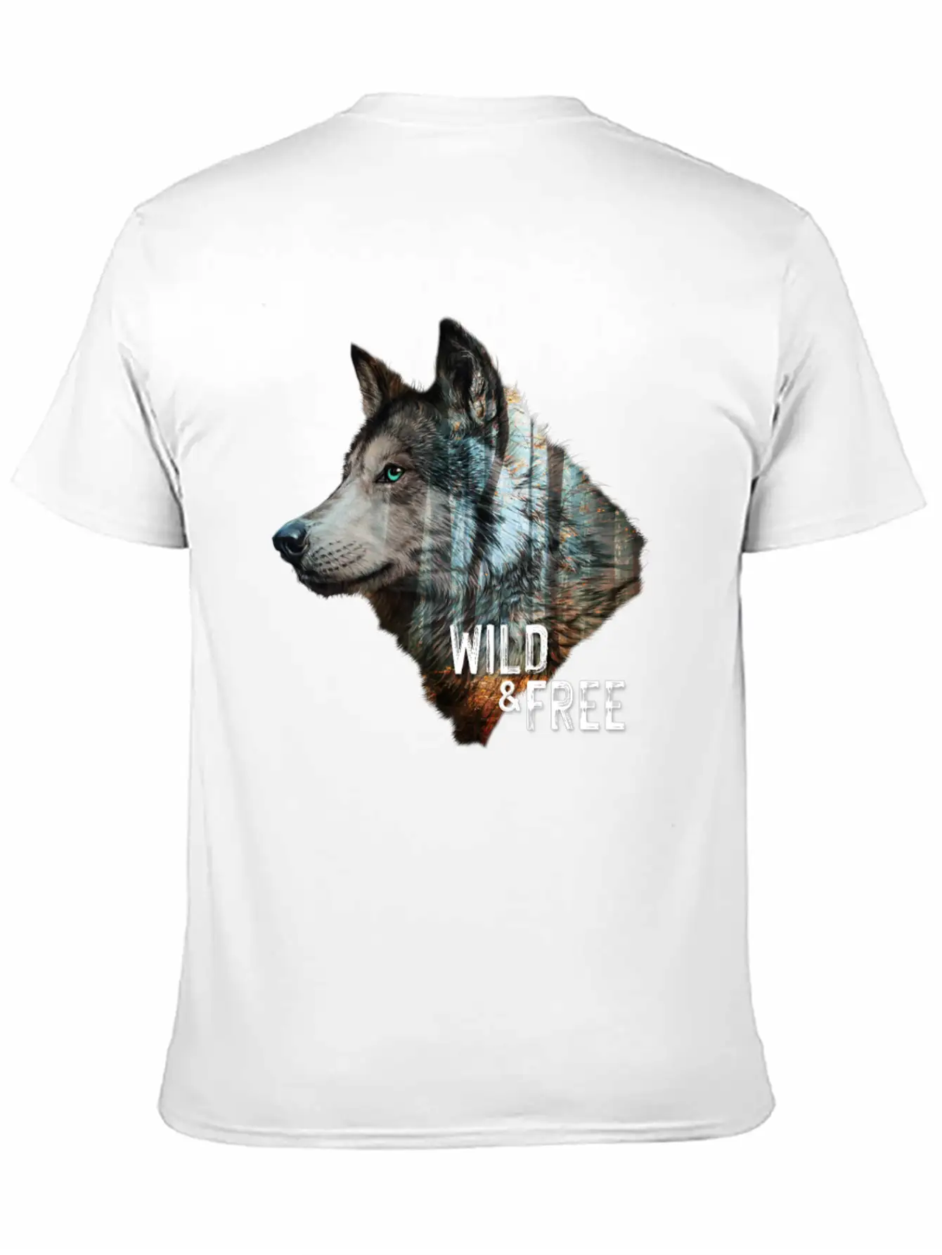 Wolf Forest Brown Wild And Free Unisex Casual T-Shirt ¨C Clean Design For Daily Comfort