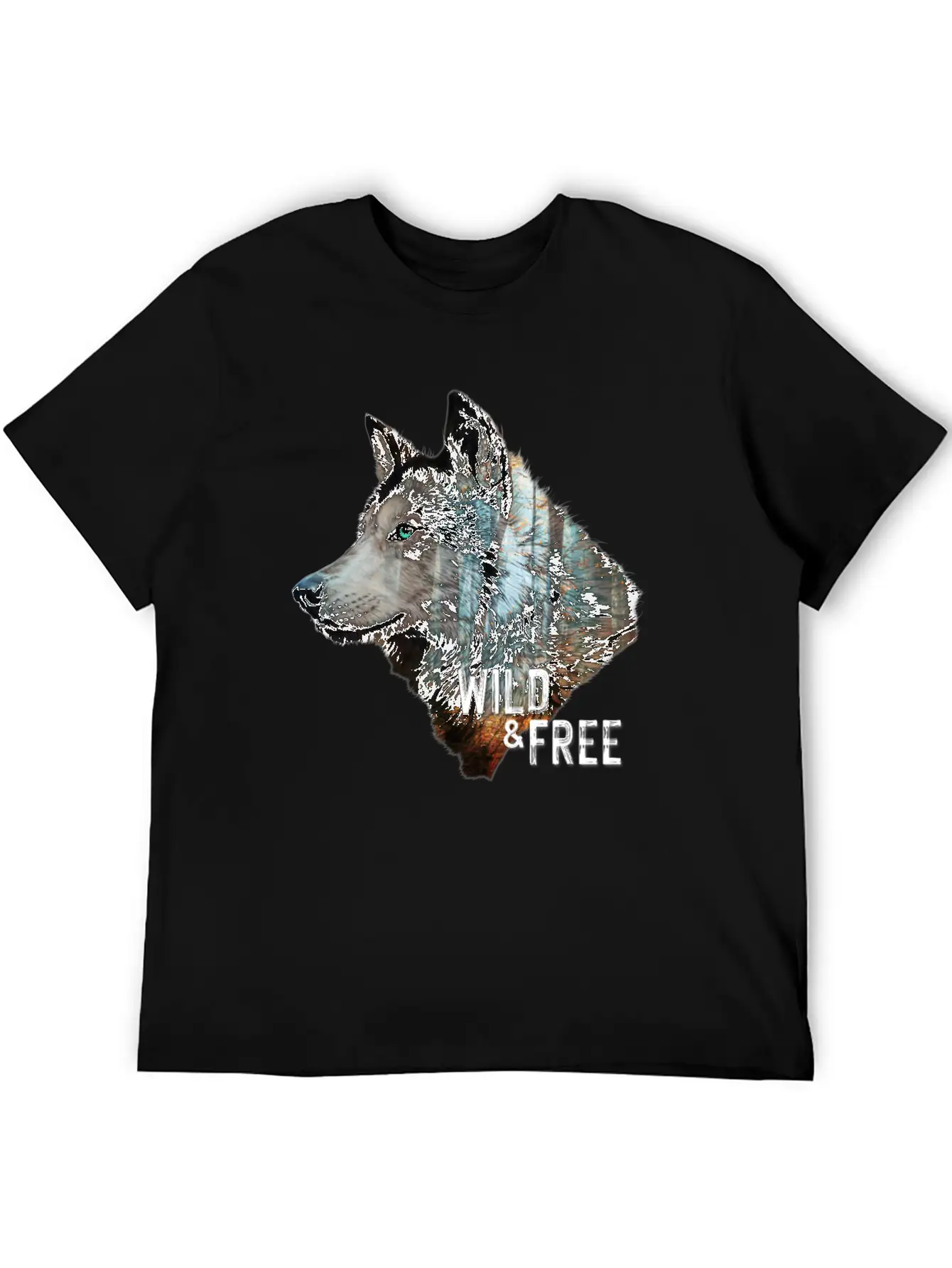 Wolf Forest Brown Wild And Free Unisex Casual T-Shirt ¨C Clean Design For Daily Comfort