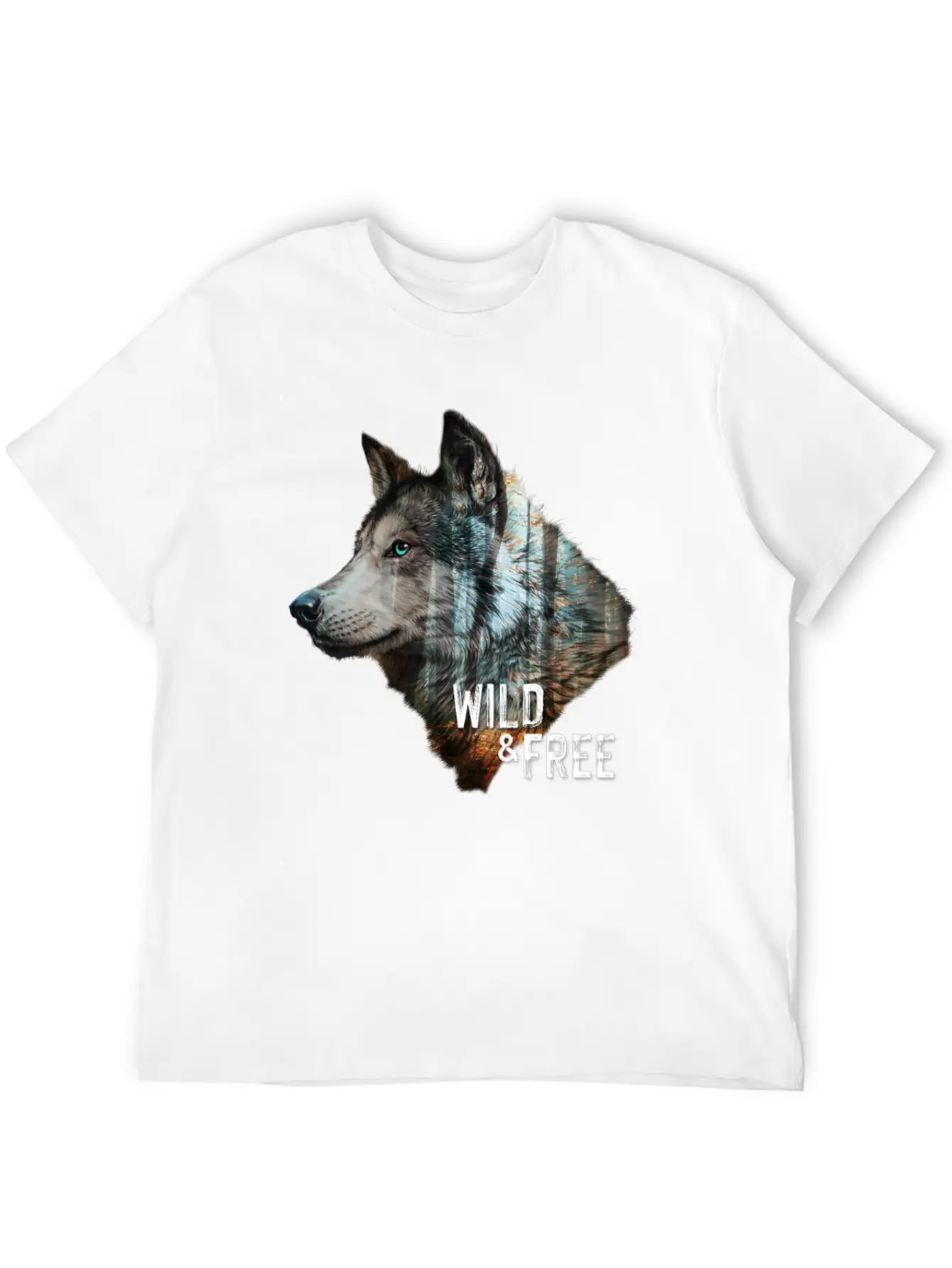 Wolf Forest Brown Wild And Free Unisex Casual T-Shirt ¨C Clean Design For Daily Comfort