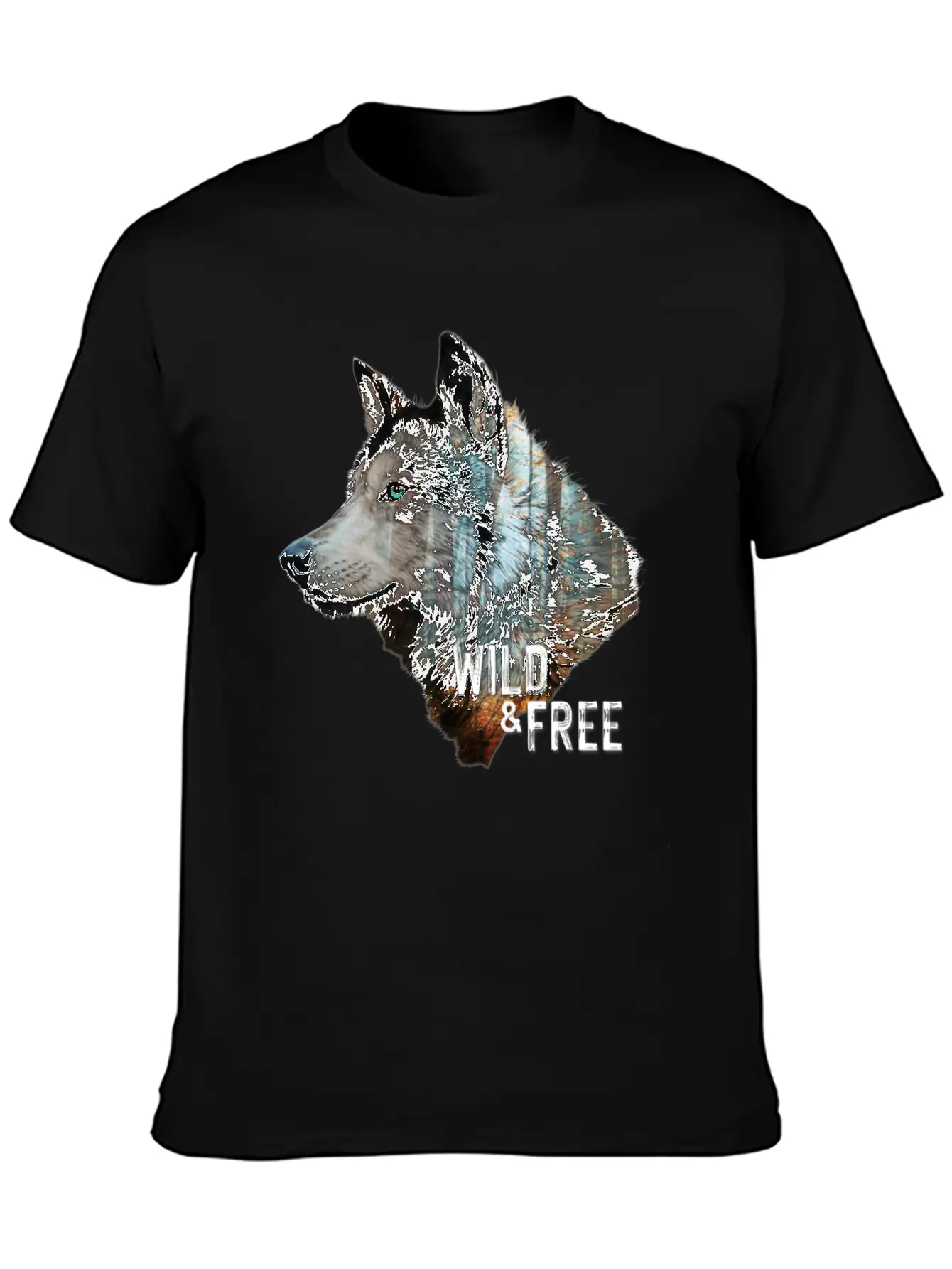 Wolf Forest Brown Wild And Free Unisex Casual T-Shirt ¨C Clean Design For Daily Comfort