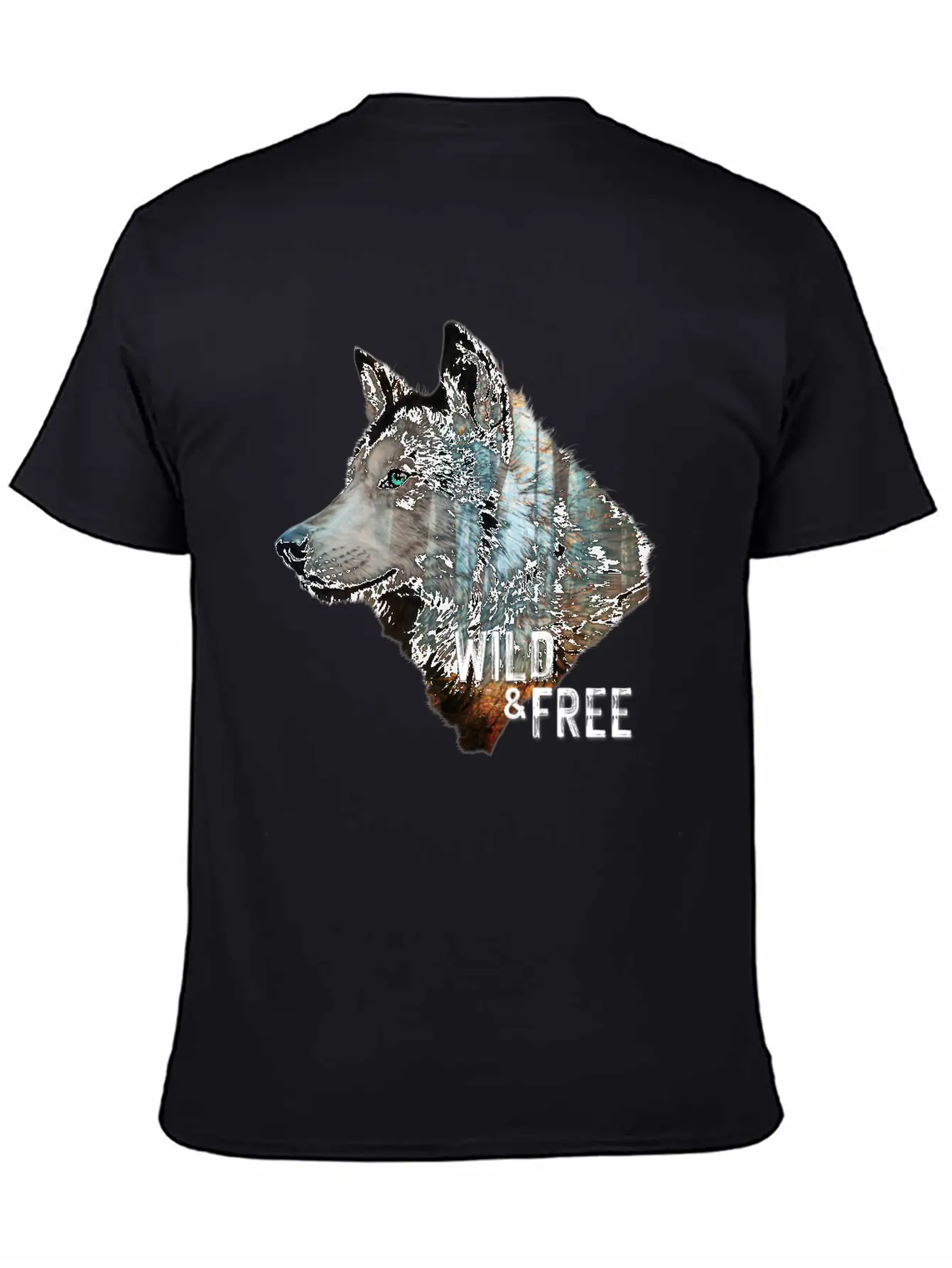 Wolf Forest Brown Wild And Free Unisex Casual T-Shirt ¨C Clean Design For Daily Comfort