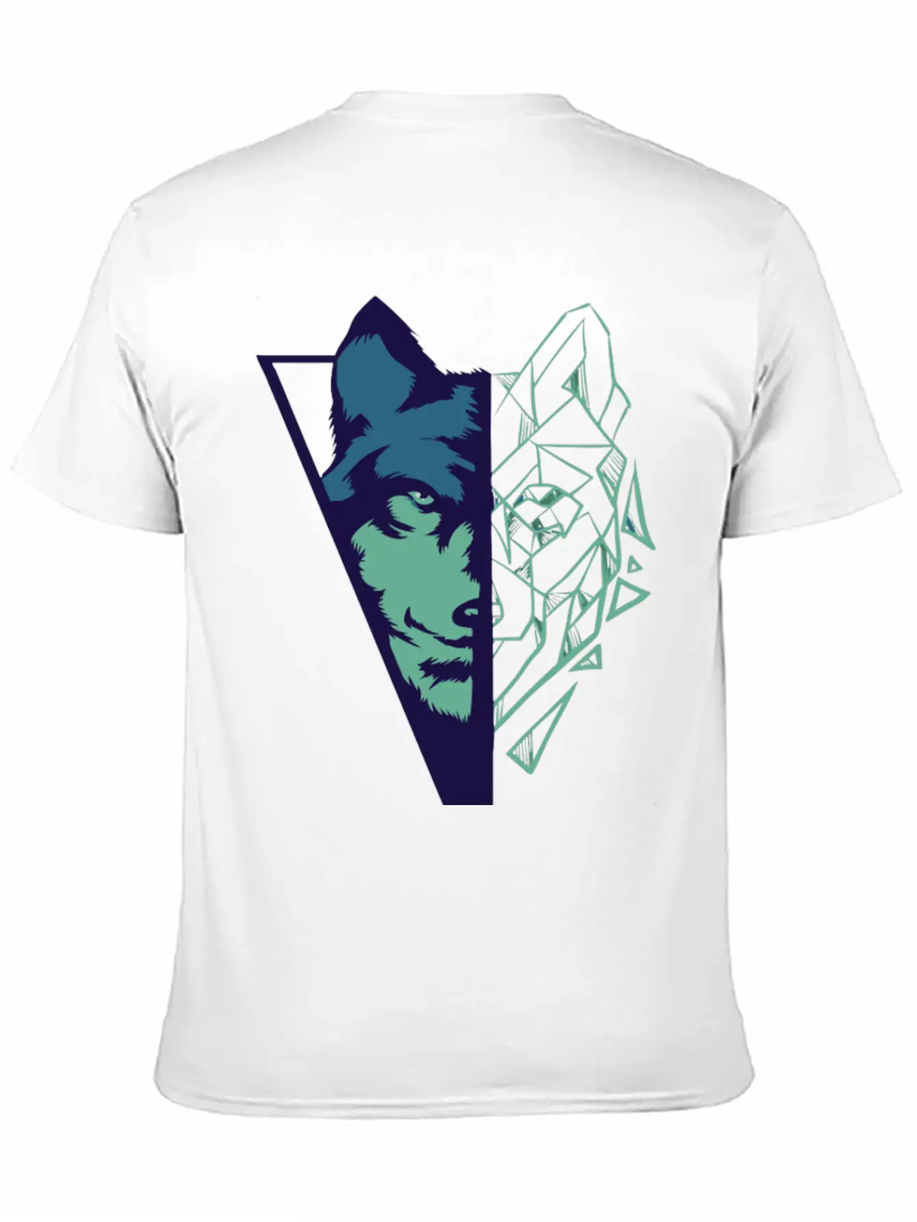 Wolf Gift Geometric Wolves HikingGift Tee Unisex Casual T-Shirt ¨C Clean Design For Daily Comfort