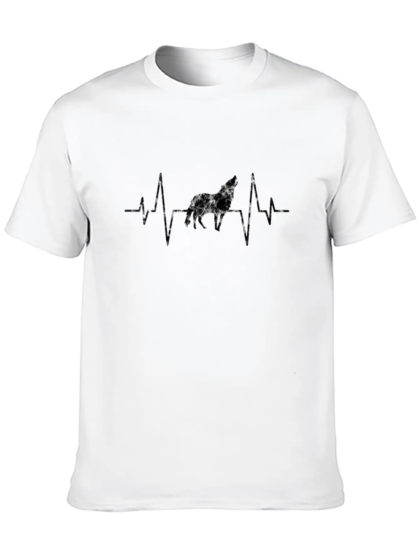 Wolf Heartbeat Basic Graphic T-Shirt ¨C Daily Comfort In Soft Cotton