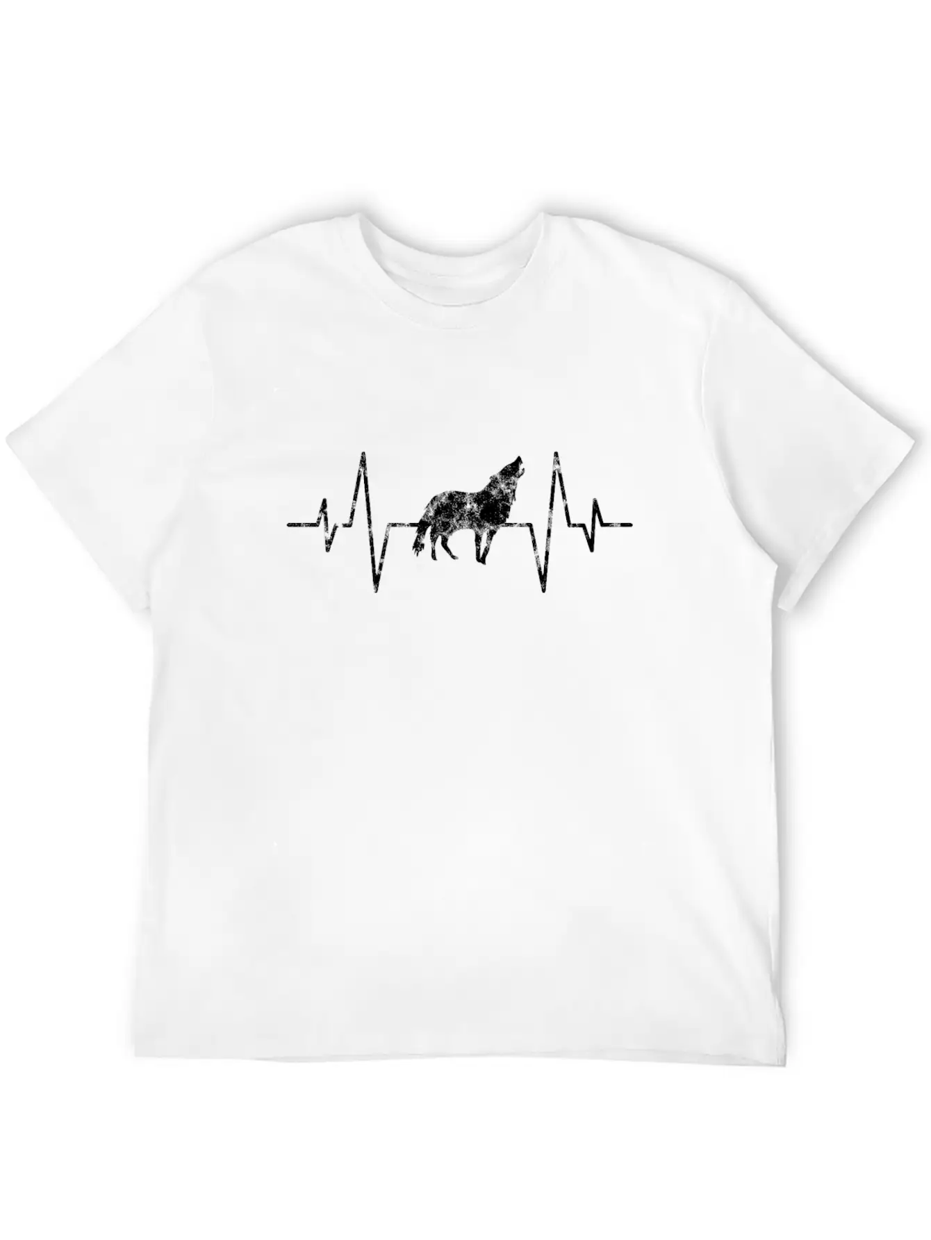 Wolf Heartbeat Basic Graphic T-Shirt ¨C Daily Comfort In Soft Cotton