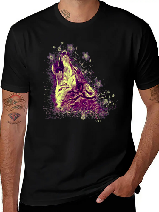 Wolf Howling Unisex Casual T-Shirt ¨C Clean Design For Daily Comfort