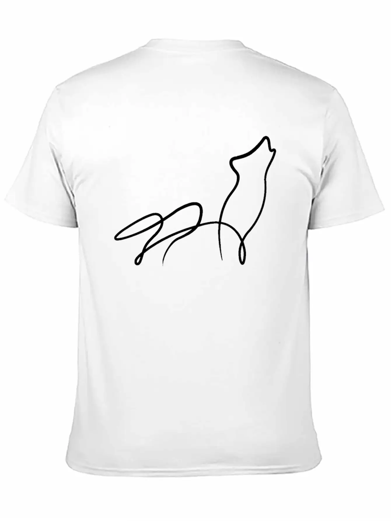 Wolf Minimal Line Animal Pack Dog Gift Basic Graphic T-Shirt ¨C Daily Comfort In Soft Cotton