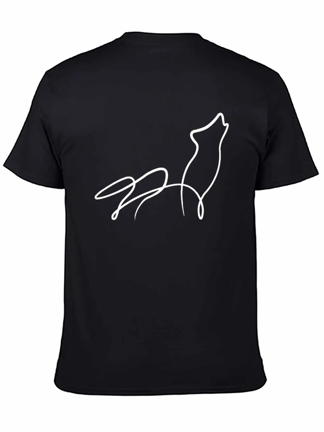 Wolf Minimal Line Animal Pack Dog Gift Basic Graphic T-Shirt ¨C Daily Comfort In Soft Cotton