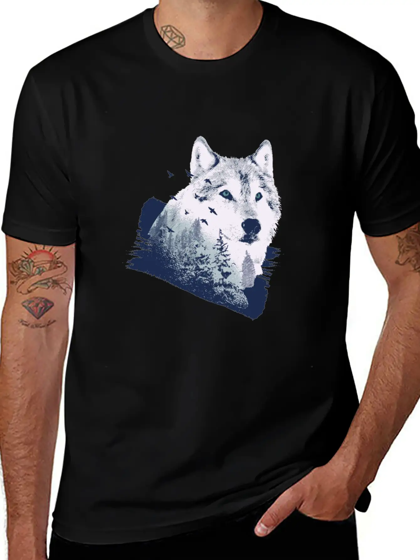Wolf Motif Nature Wolves Unisex Casual T-Shirt ¨C Clean Design For Daily Comfort