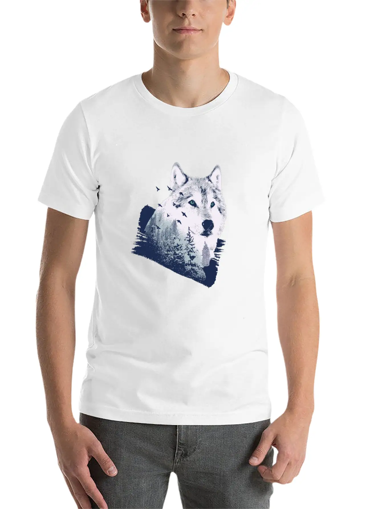 Wolf Motif Nature Wolves Unisex Casual T-Shirt ¨C Clean Design For Daily Comfort