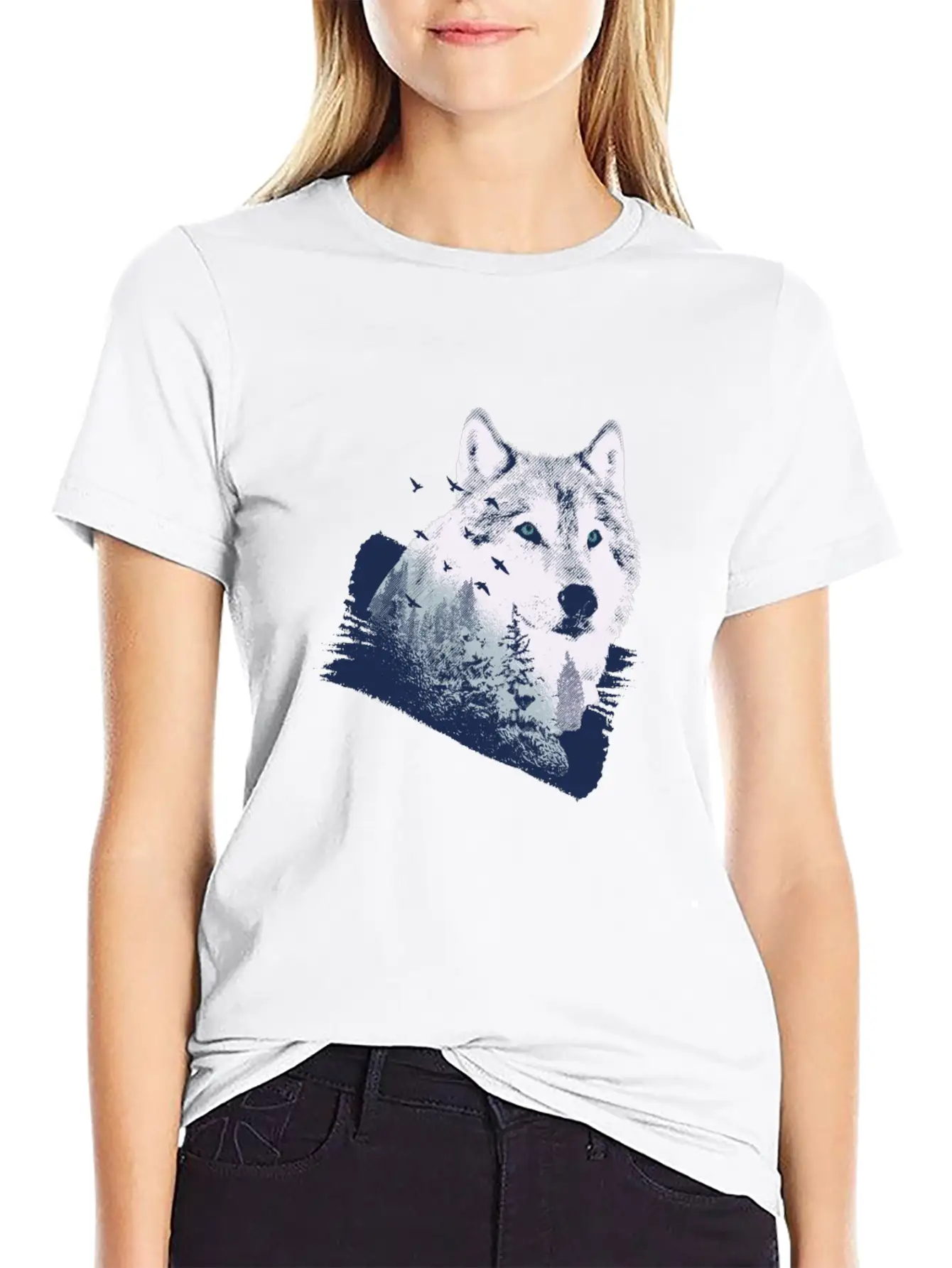 Wolf Motif Nature Wolves Unisex Casual T-Shirt ¨C Clean Design For Daily Comfort