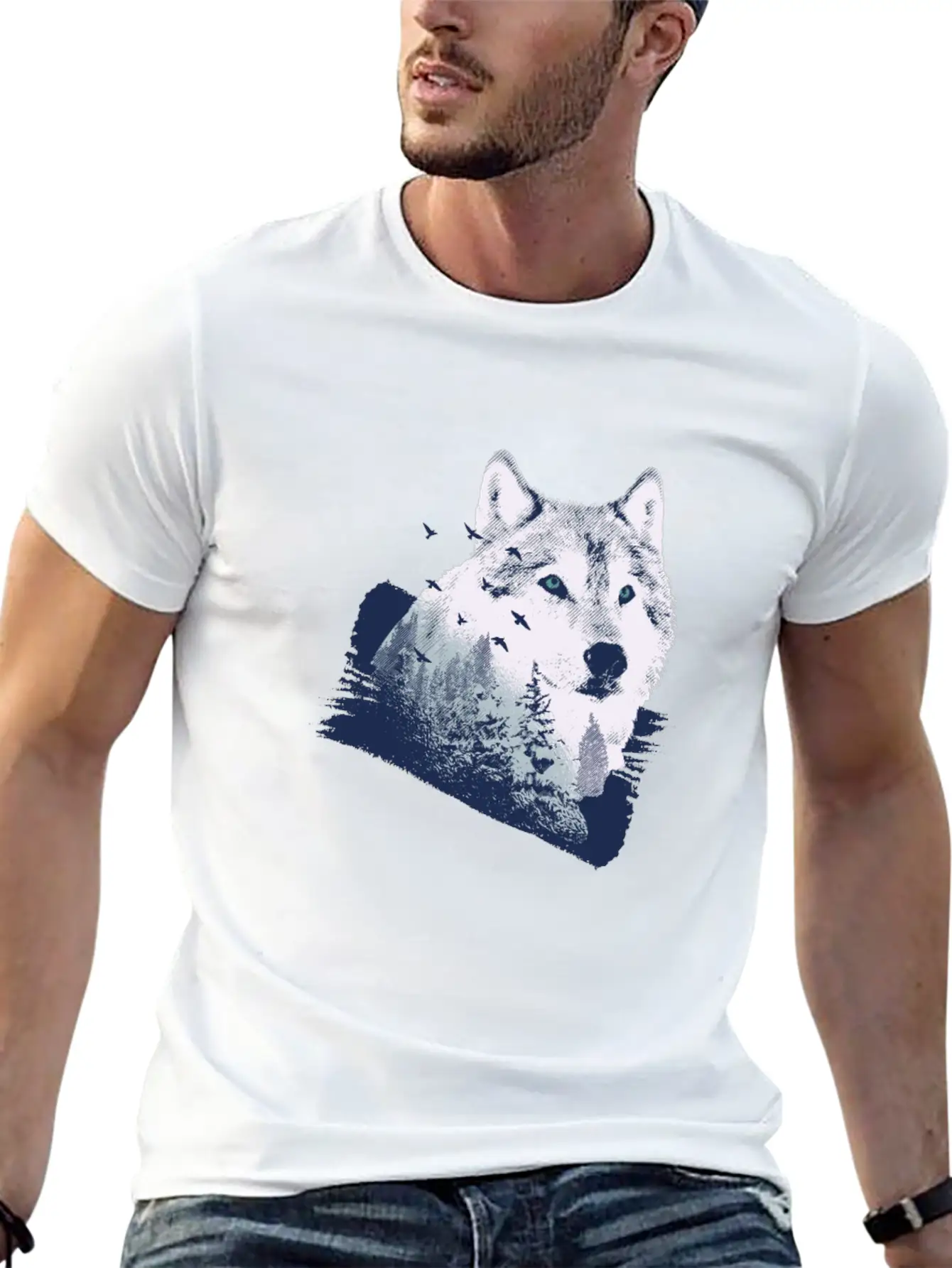 Wolf Motif Nature Wolves Unisex Casual T-Shirt ¨C Clean Design For Daily Comfort