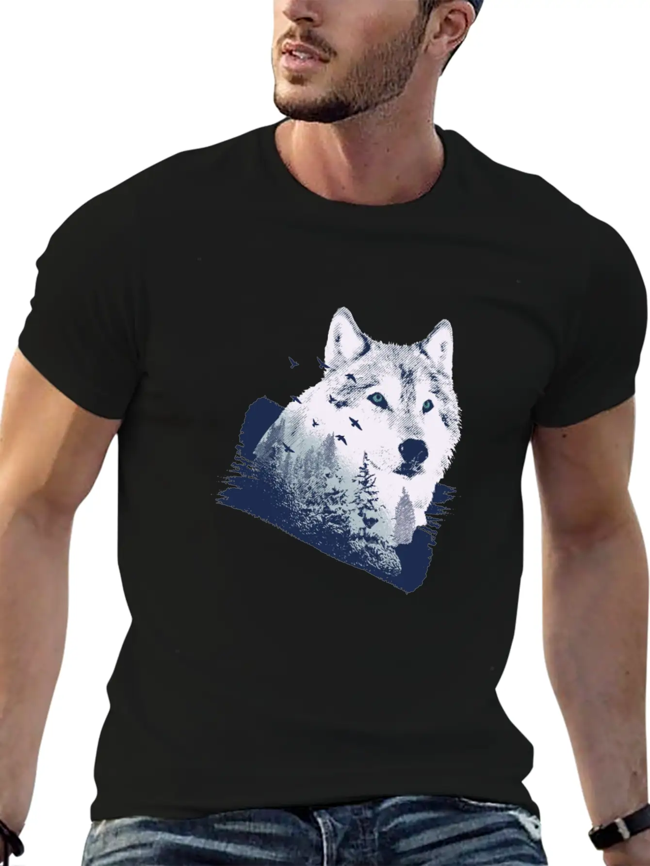 Wolf Motif Nature Wolves Unisex Casual T-Shirt ¨C Clean Design For Daily Comfort