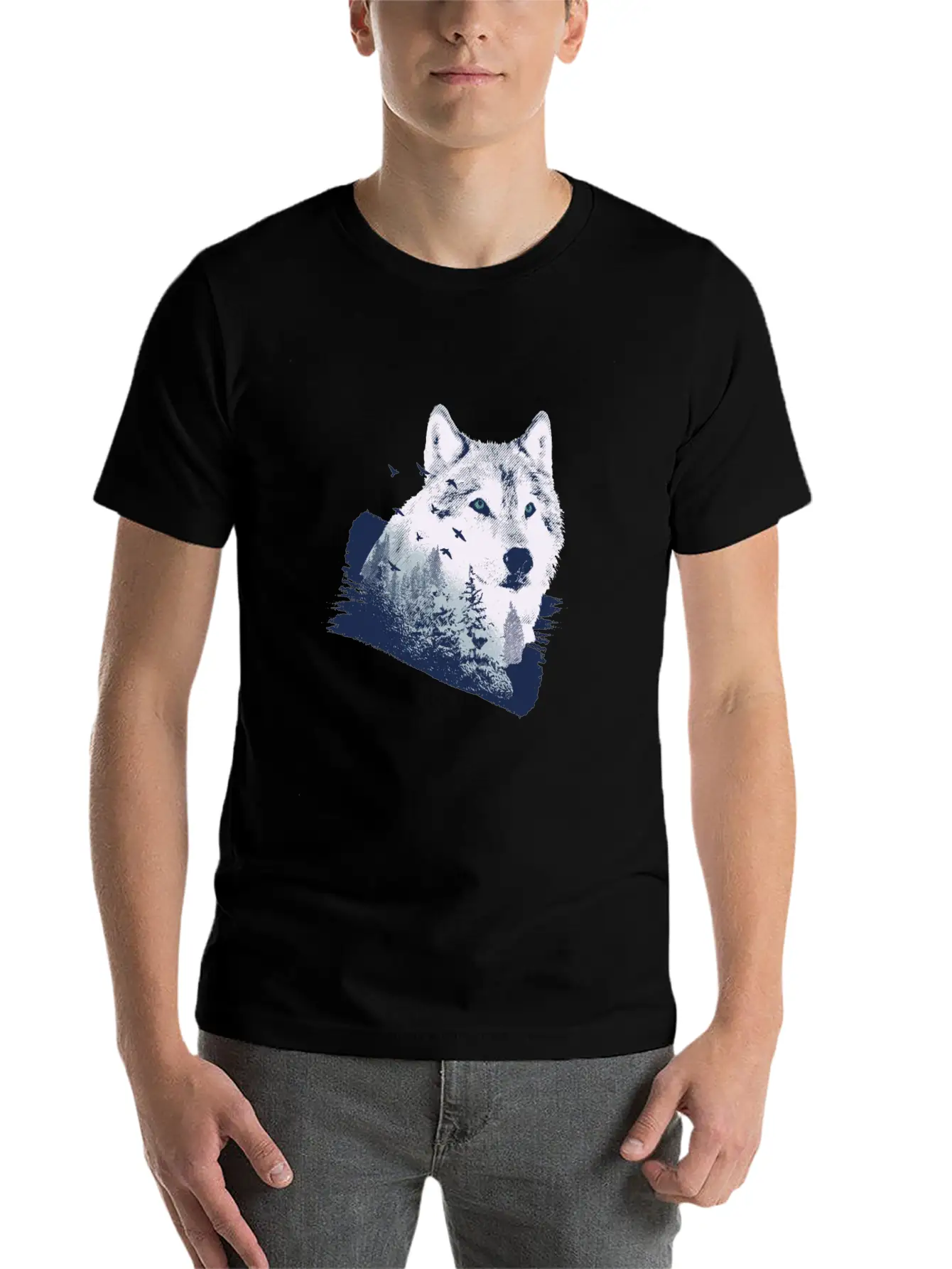 Wolf Motif Nature Wolves Unisex Casual T-Shirt ¨C Clean Design For Daily Comfort