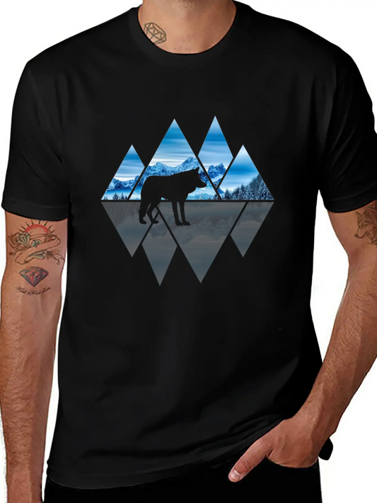 Wolf Mountains Nature Lover Ice Soft Cotton Short Sleeve Tee ¨C Unisex Wardrobe Staple