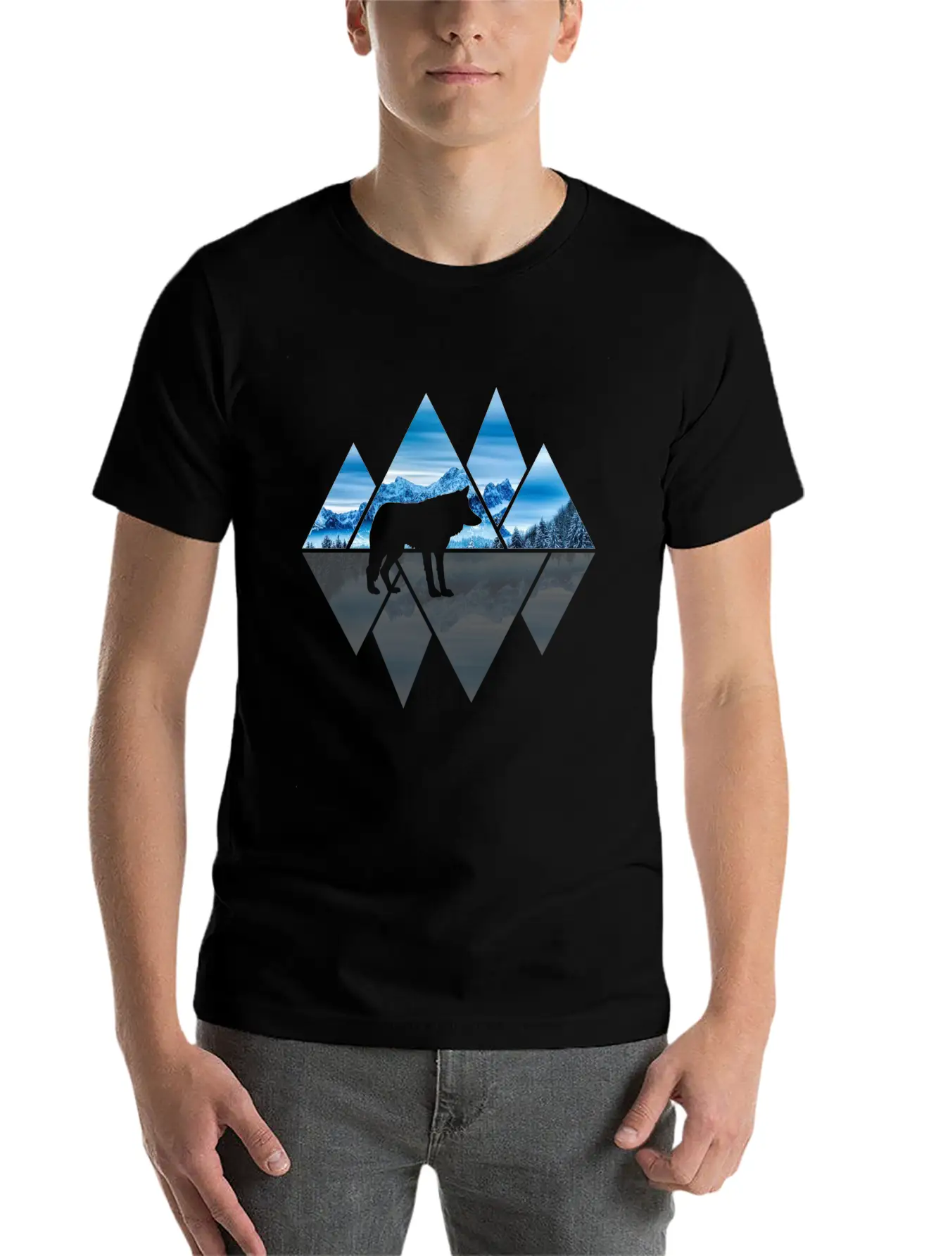 Wolf Mountains Nature Lover Ice Soft Cotton Short Sleeve Tee ¨C Unisex Wardrobe Staple