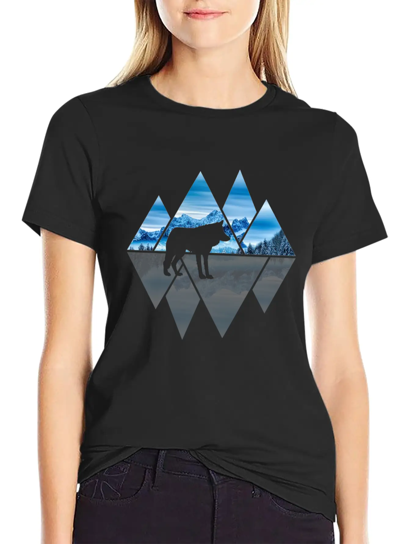 Wolf Mountains Nature Lover Ice Soft Cotton Short Sleeve Tee ¨C Unisex Wardrobe Staple