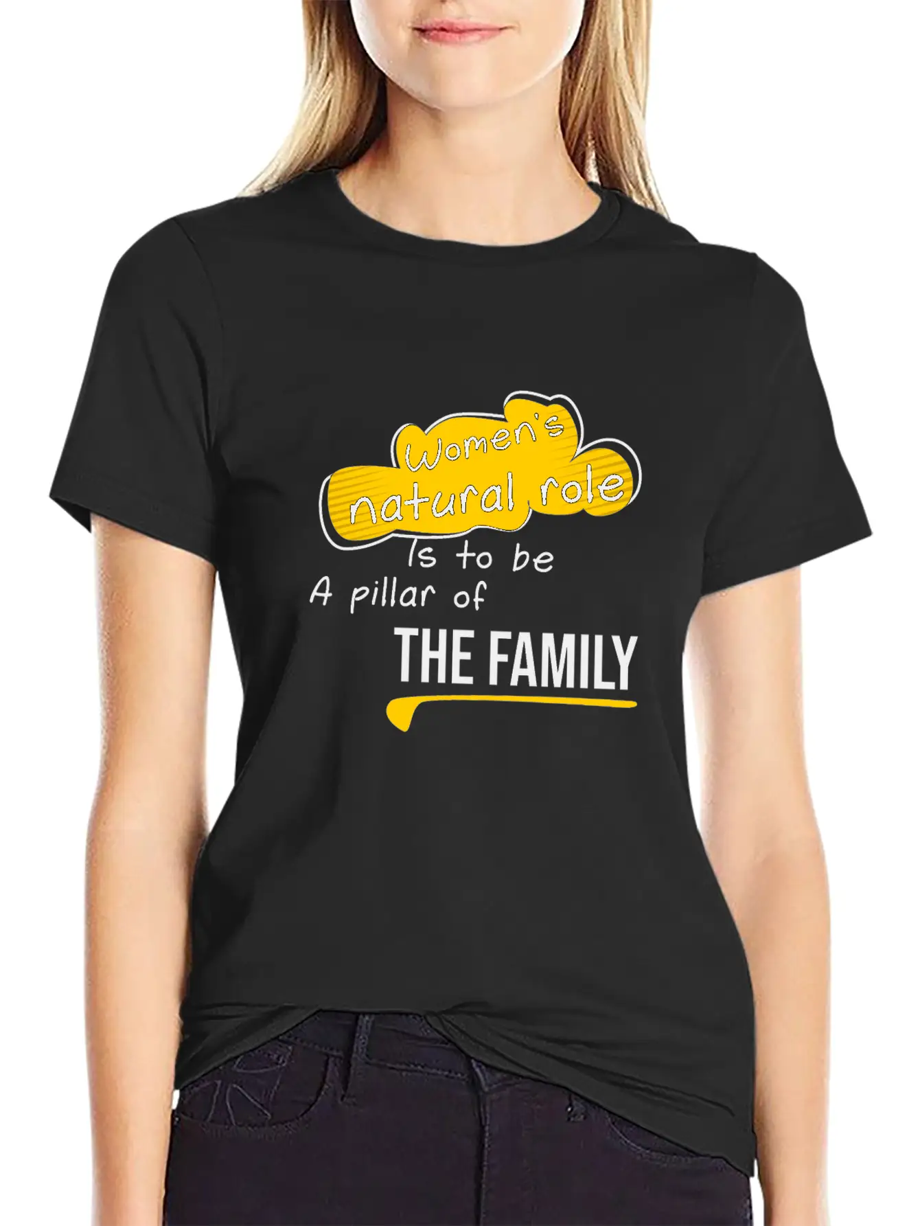 Women S Natural Role, Quote Family Lightweight Cotton T-Shirt ¨C Daily Comfort Graphic Shirt