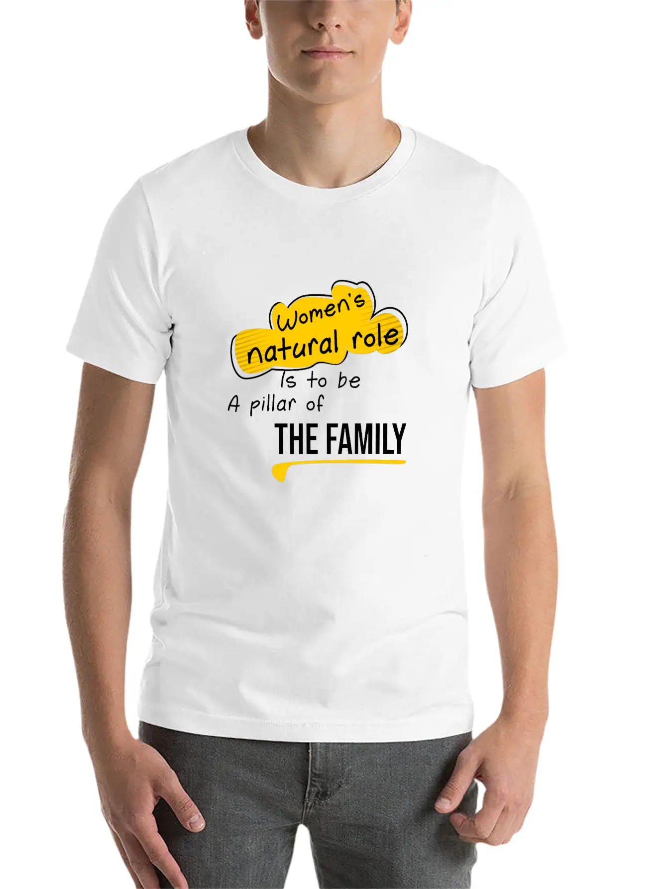 Women S Natural Role, Quote Family Lightweight Cotton T-Shirt ¨C Daily Comfort Graphic Shirt