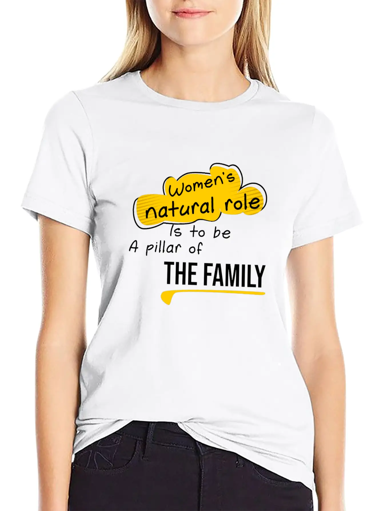 Women S Natural Role, Quote Family Lightweight Cotton T-Shirt ¨C Daily Comfort Graphic Shirt