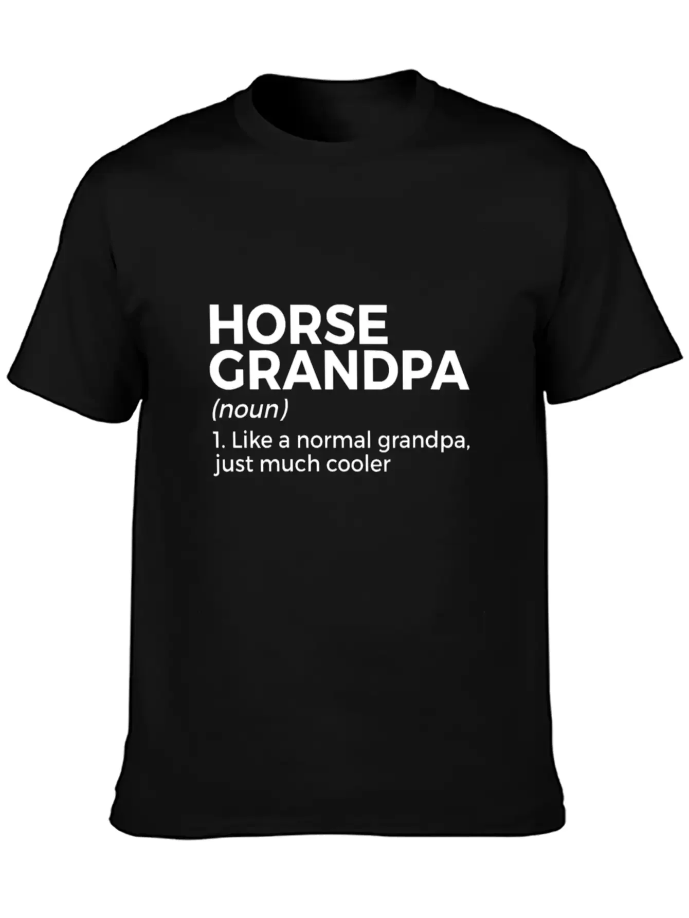 Womens Horse Grandpa Definition Horse Lover V Neck Essential Cotton Tee For Daily Outfits ¨C Unisex Style