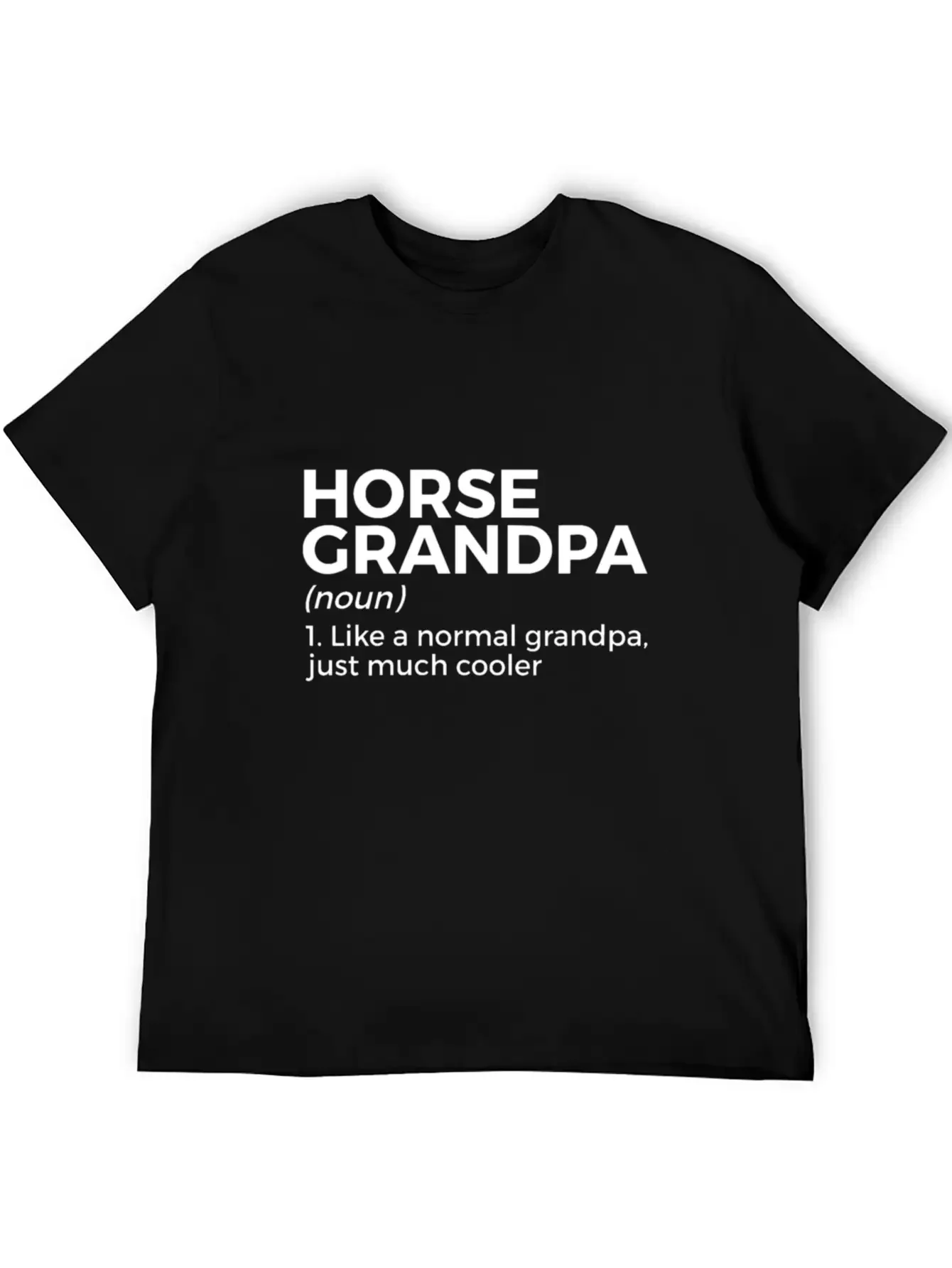 Womens Horse Grandpa Definition Horse Lover V Neck Essential Cotton Tee For Daily Outfits ¨C Unisex Style
