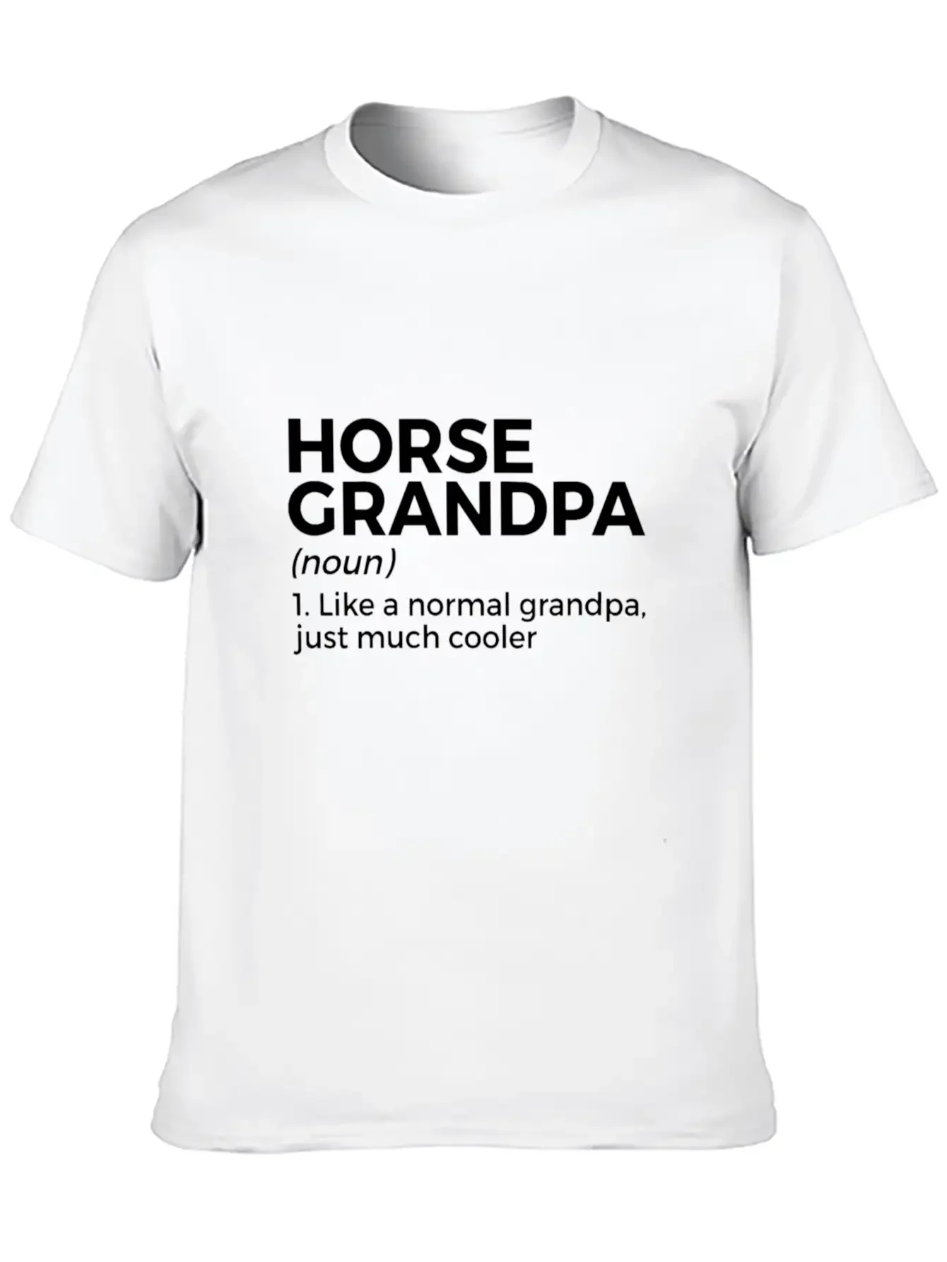 Womens Horse Grandpa Definition Horse Lover V Neck Essential Cotton Tee For Daily Outfits ¨C Unisex Style