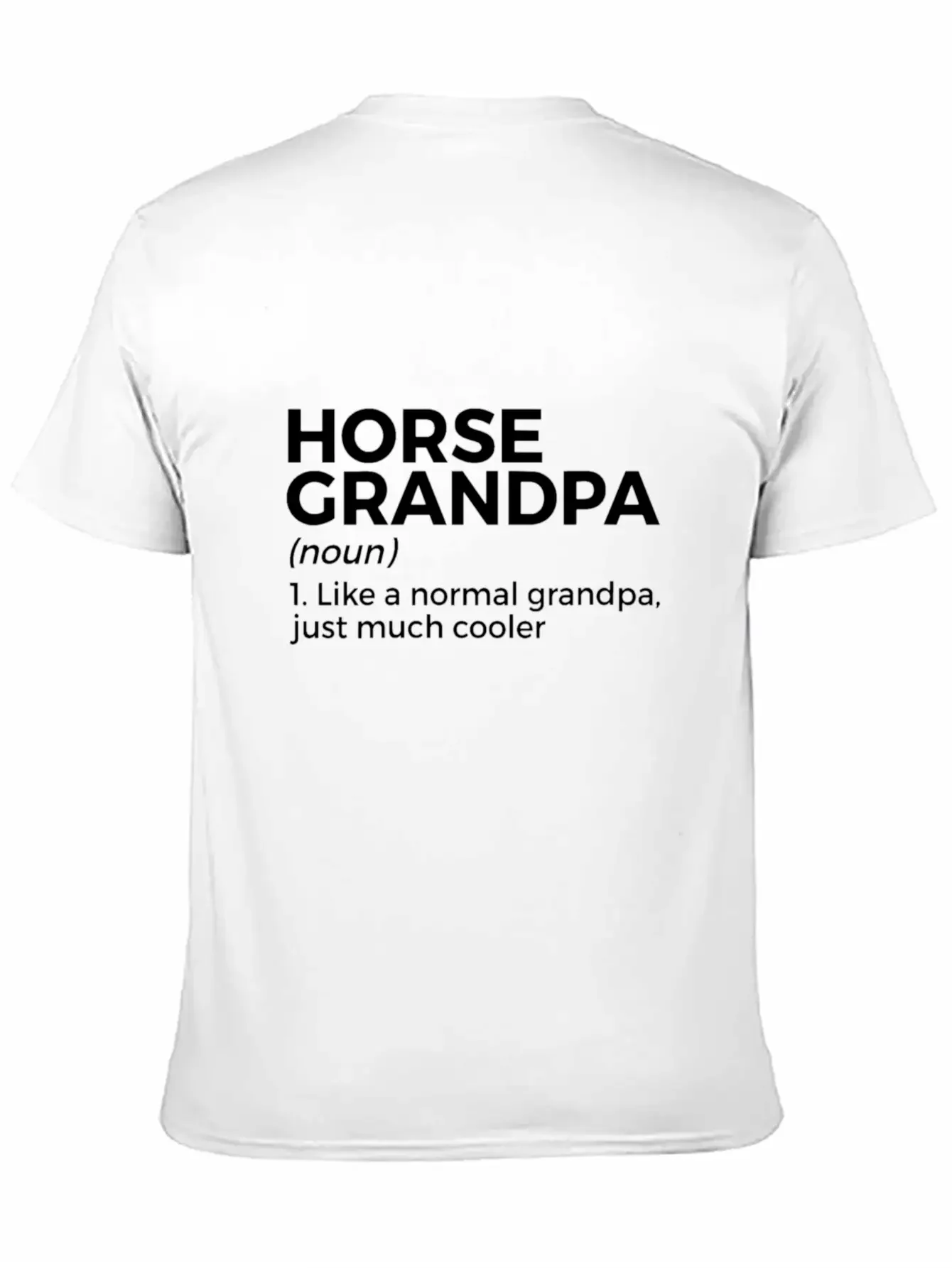 Womens Horse Grandpa Definition Horse Lover V Neck Essential Cotton Tee For Daily Outfits ¨C Unisex Style