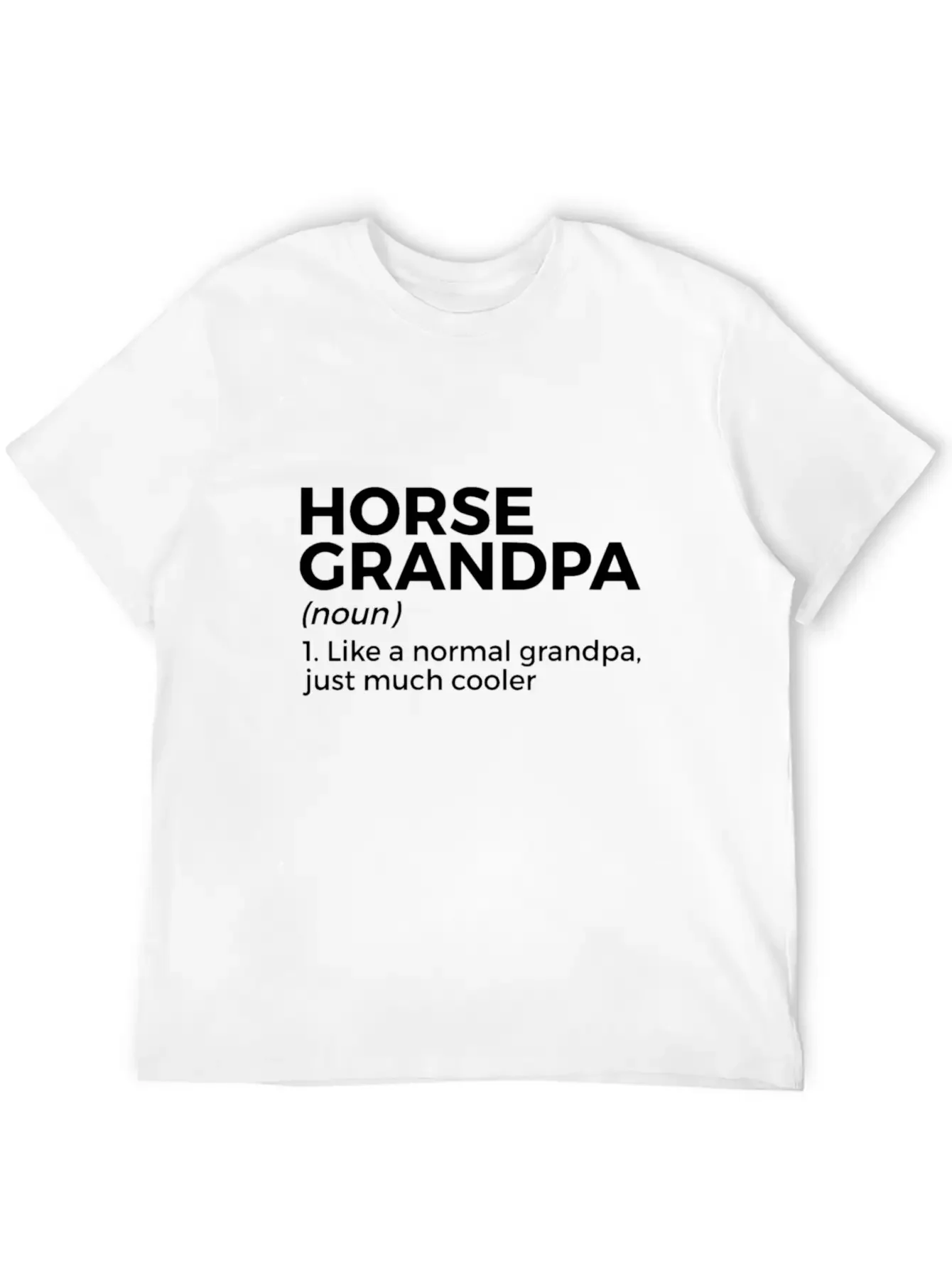 Womens Horse Grandpa Definition Horse Lover V Neck Essential Cotton Tee For Daily Outfits ¨C Unisex Style