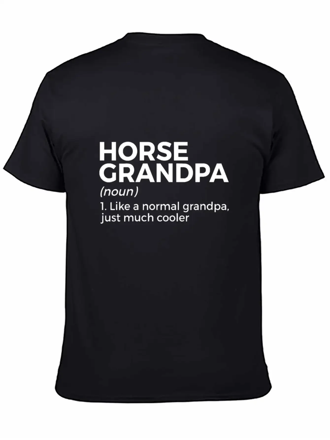 Womens Horse Grandpa Definition Horse Lover V Neck Essential Cotton Tee For Daily Outfits ¨C Unisex Style