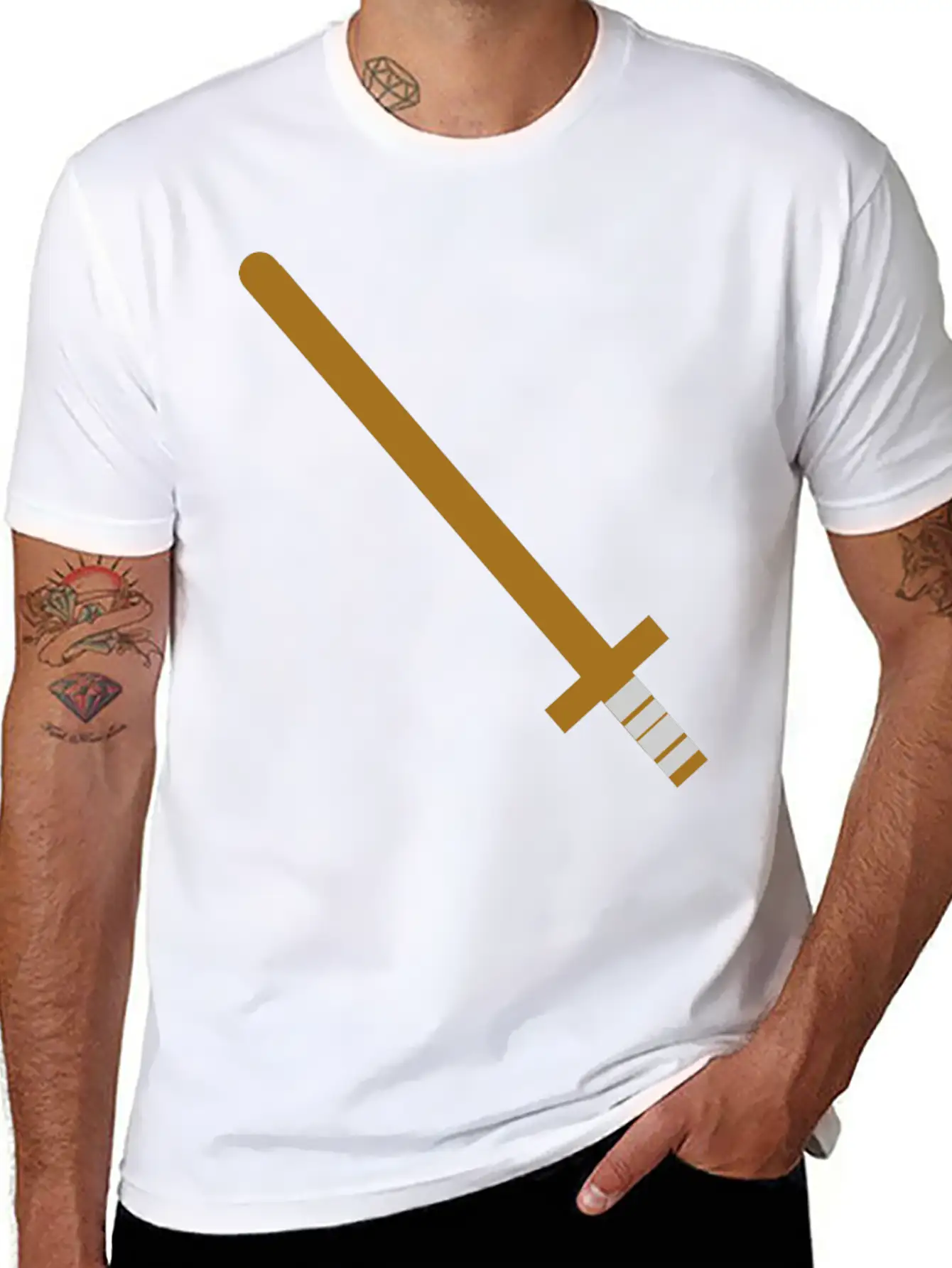 Wooden Sword Unisex Casual T-Shirt ¨C Clean Design For Daily Comfort