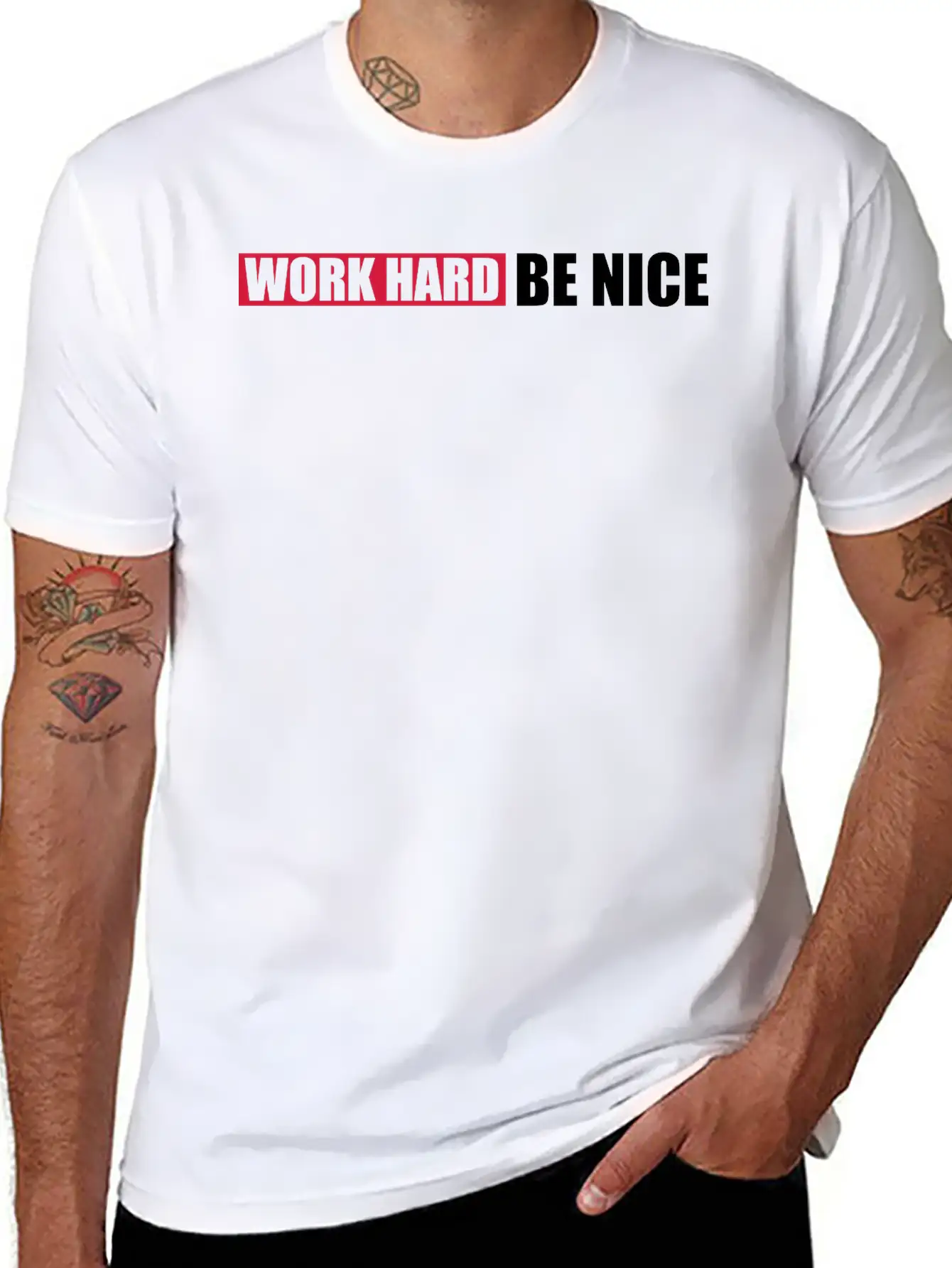 Work Hard Nice Unisex Casual T-Shirt ¨C Clean Design For Daily Comfort