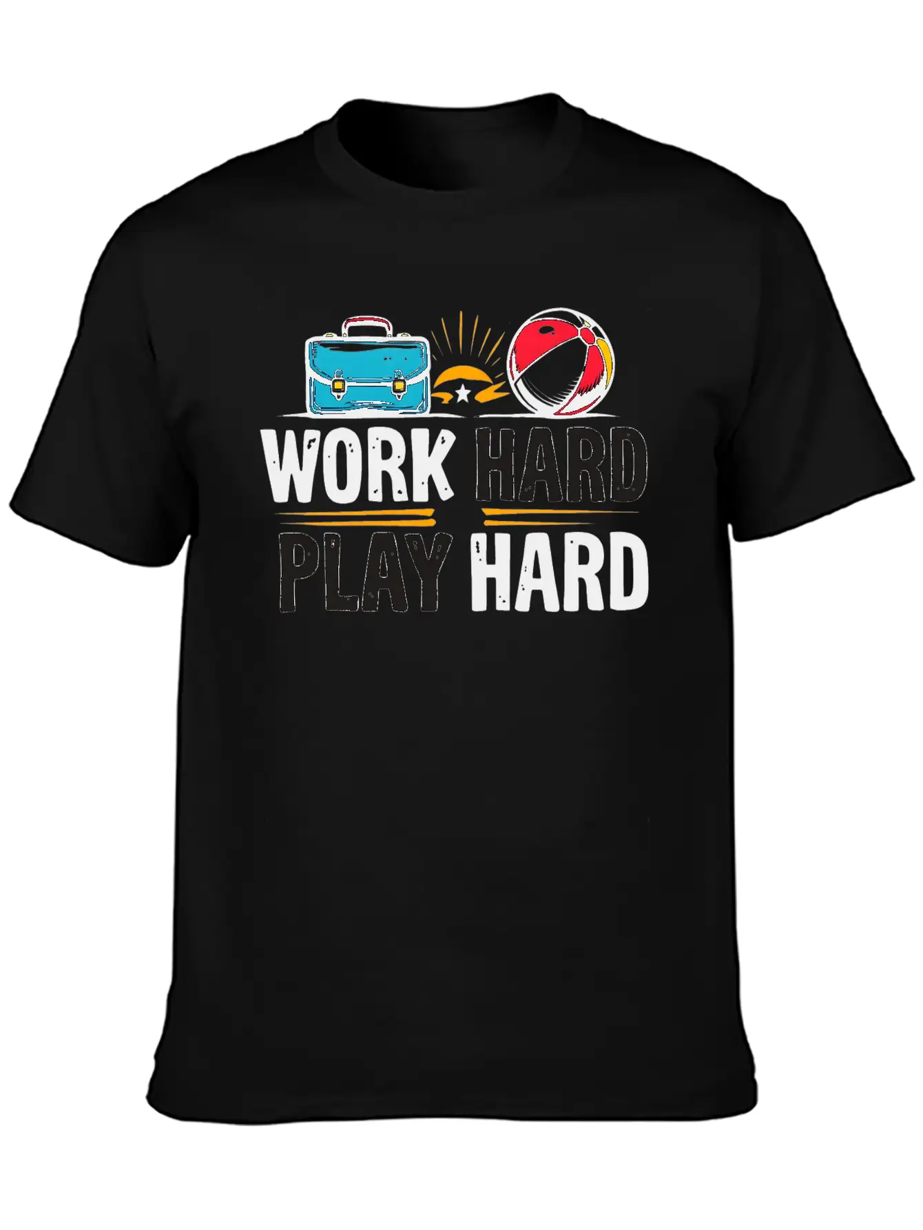 Work Hard Play Hard Essential Cotton Tee For Daily Outfits ¨C Unisex Style