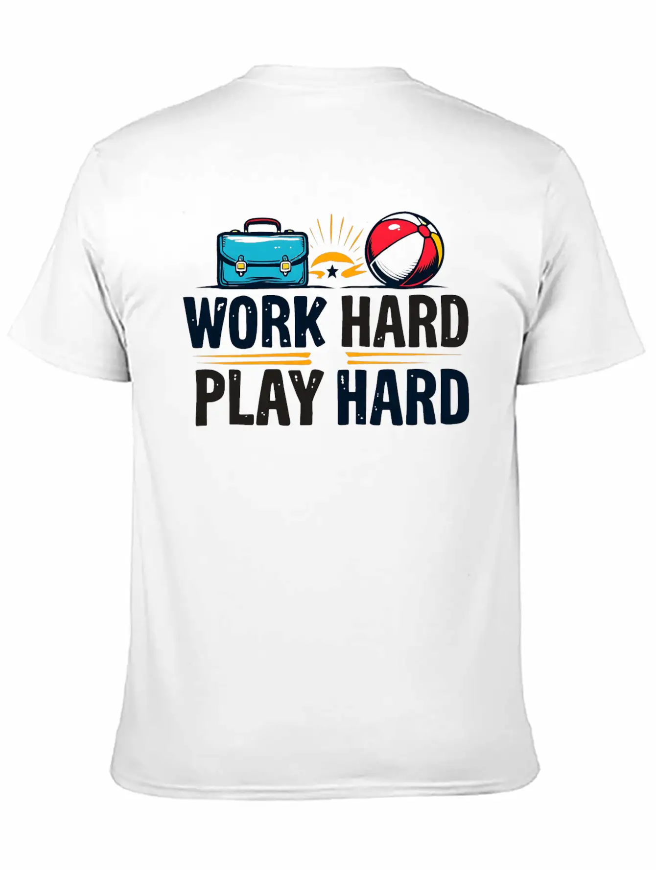Work Hard Play Hard Essential Cotton Tee For Daily Outfits ¨C Unisex Style