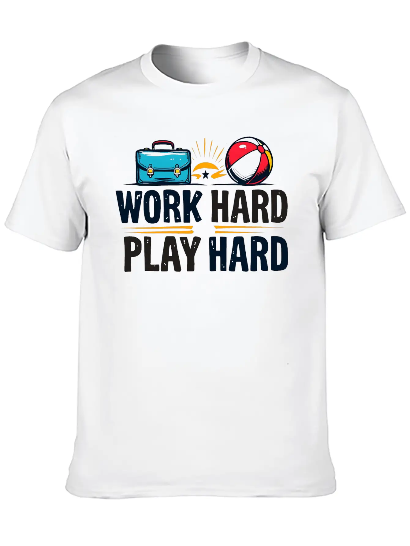 Work Hard Play Hard Essential Cotton Tee For Daily Outfits ¨C Unisex Style