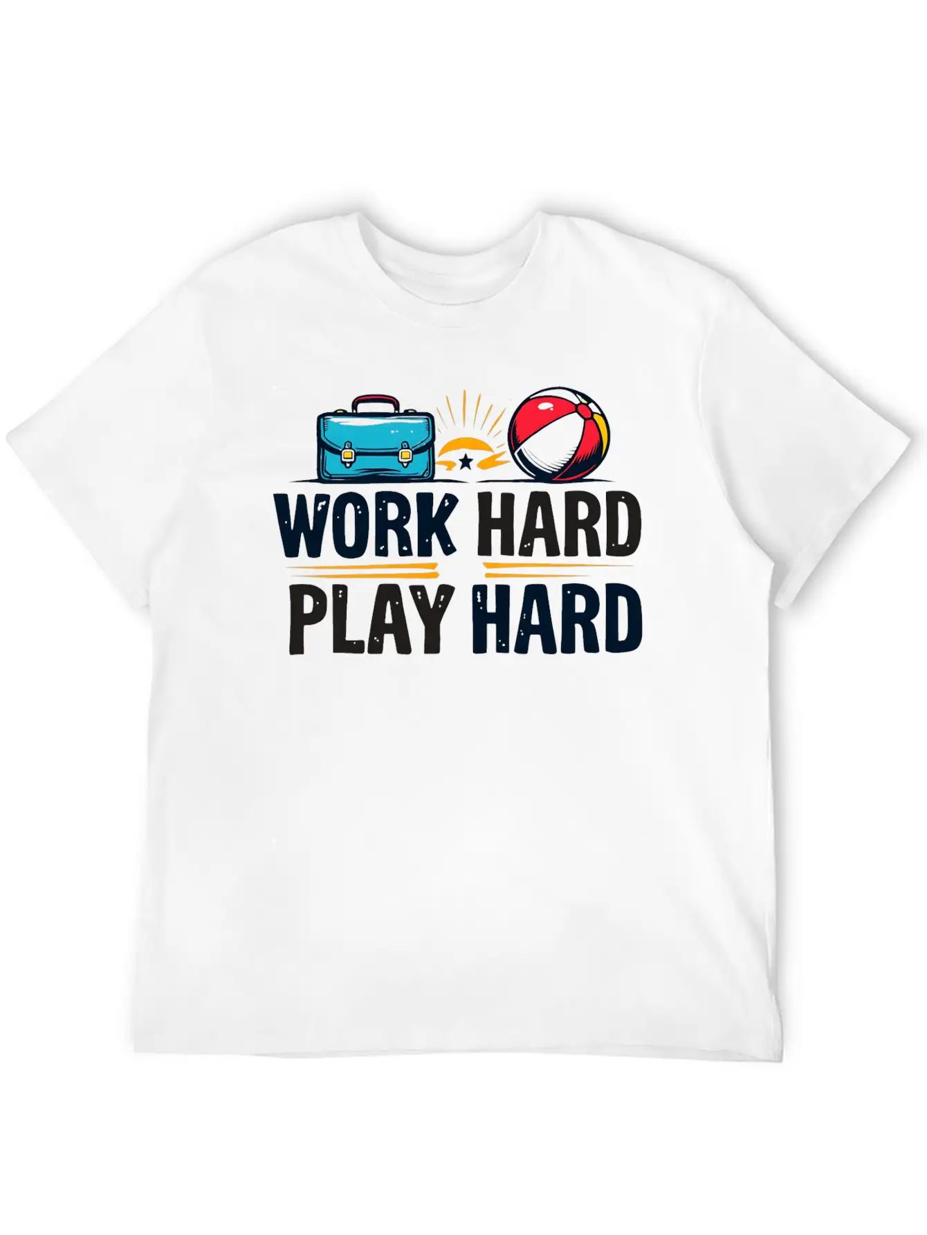 Work Hard Play Hard Essential Cotton Tee For Daily Outfits ¨C Unisex Style