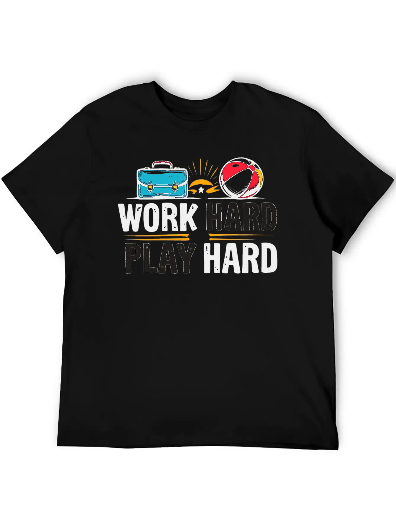 Work Hard Play Hard Essential Cotton Tee For Daily Outfits ¨C Unisex Style