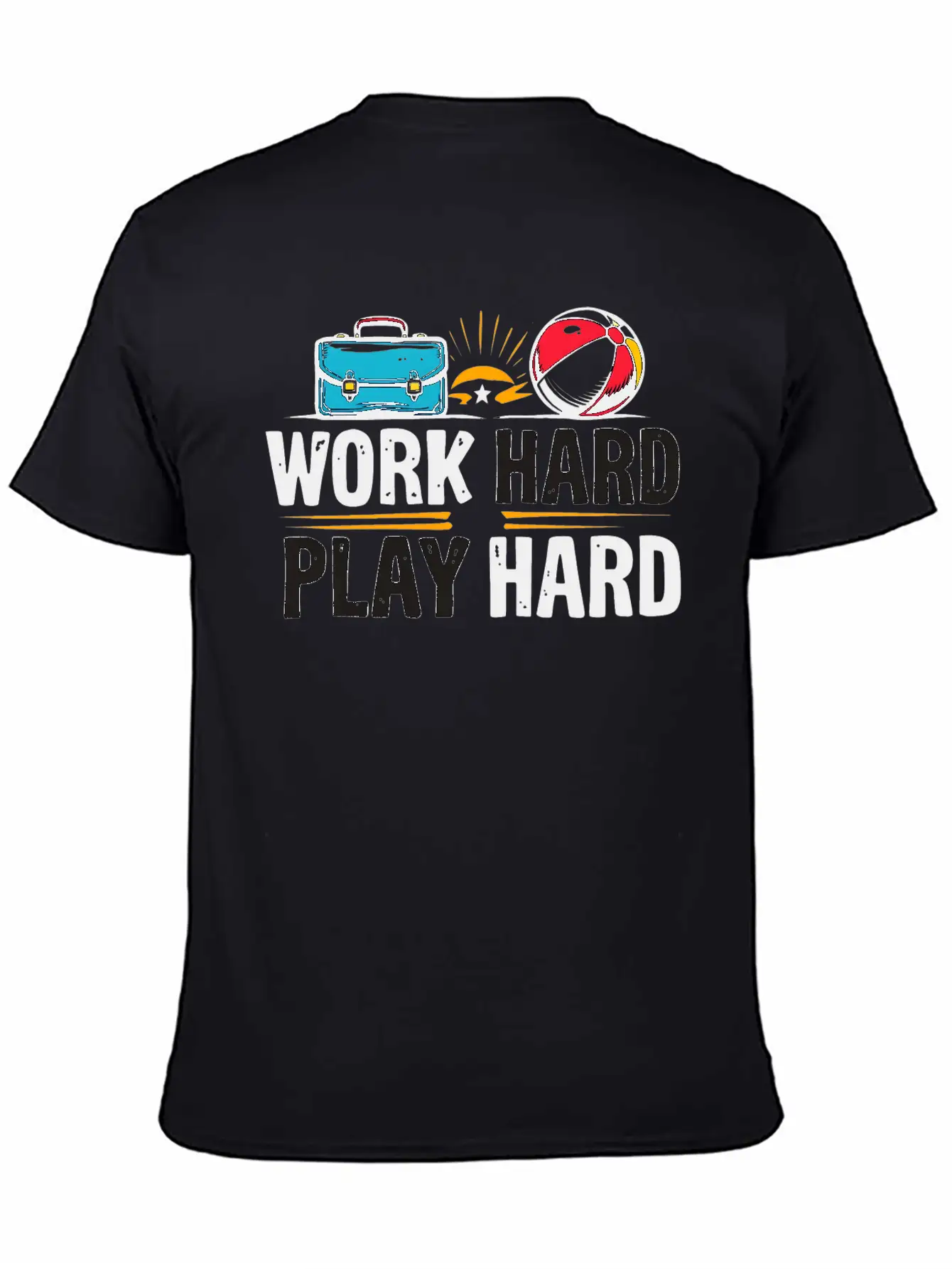 Work Hard Play Hard Essential Cotton Tee For Daily Outfits ¨C Unisex Style