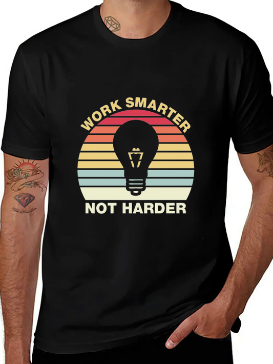Work Smarter Not Harder Inspirational Quotes Essential Cotton Tee For Daily Outfits ¨C Unisex Style