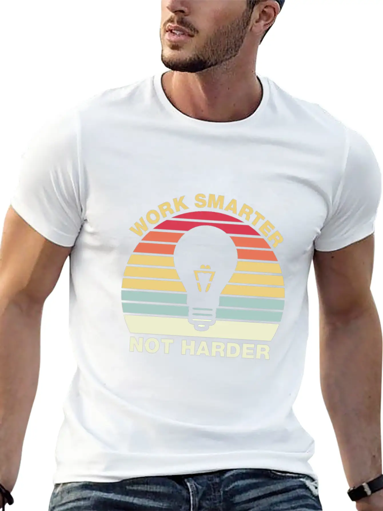 Work Smarter Not Harder Inspirational Quotes Essential Cotton Tee For Daily Outfits ¨C Unisex Style