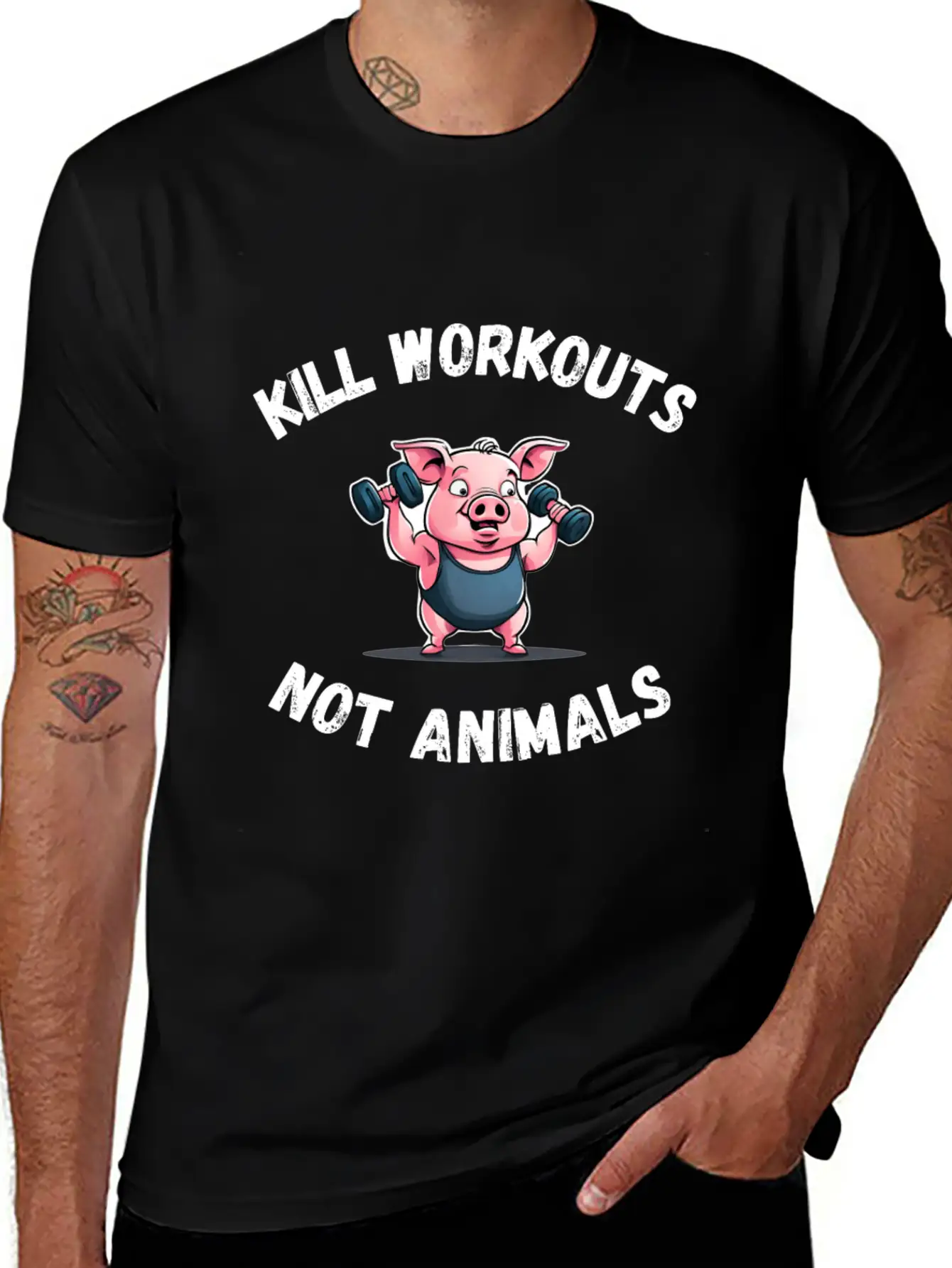 Workout Pig Basic Graphic T-Shirt ¨C Daily Comfort In Soft Cotton