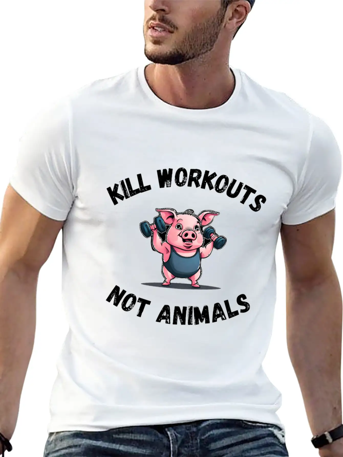 Workout Pig Basic Graphic T-Shirt ¨C Daily Comfort In Soft Cotton