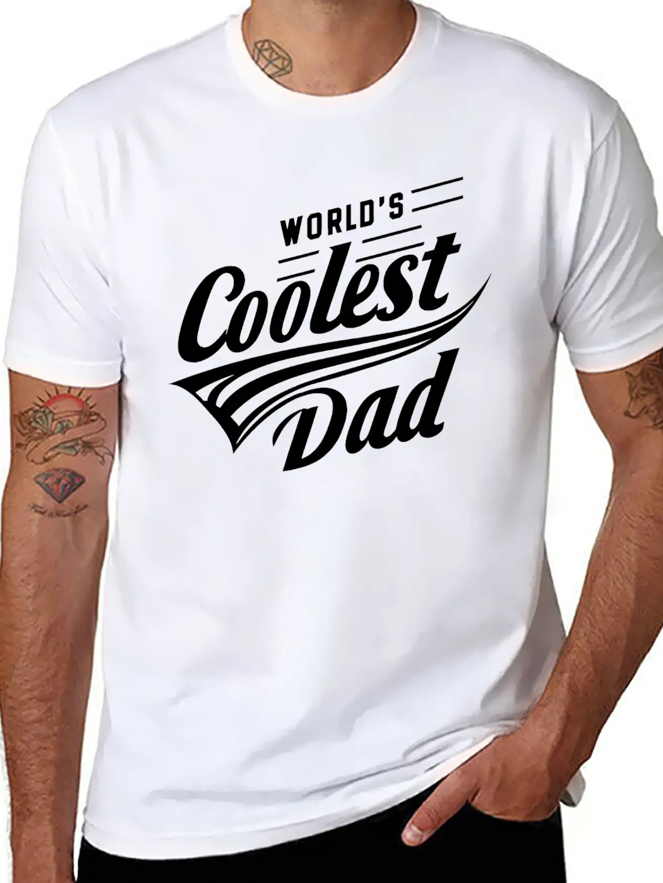 World Coolest Dad Essential Cotton Tee For Daily Outfits ¨C Unisex Style