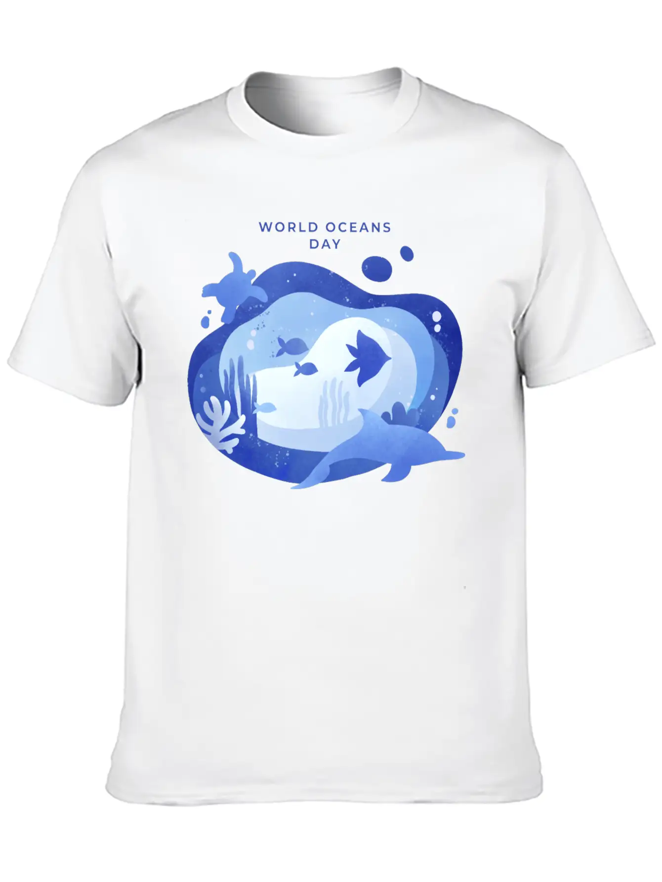 World Oceans Day Basic Graphic T-Shirt ¨C Daily Comfort In Soft Cotton