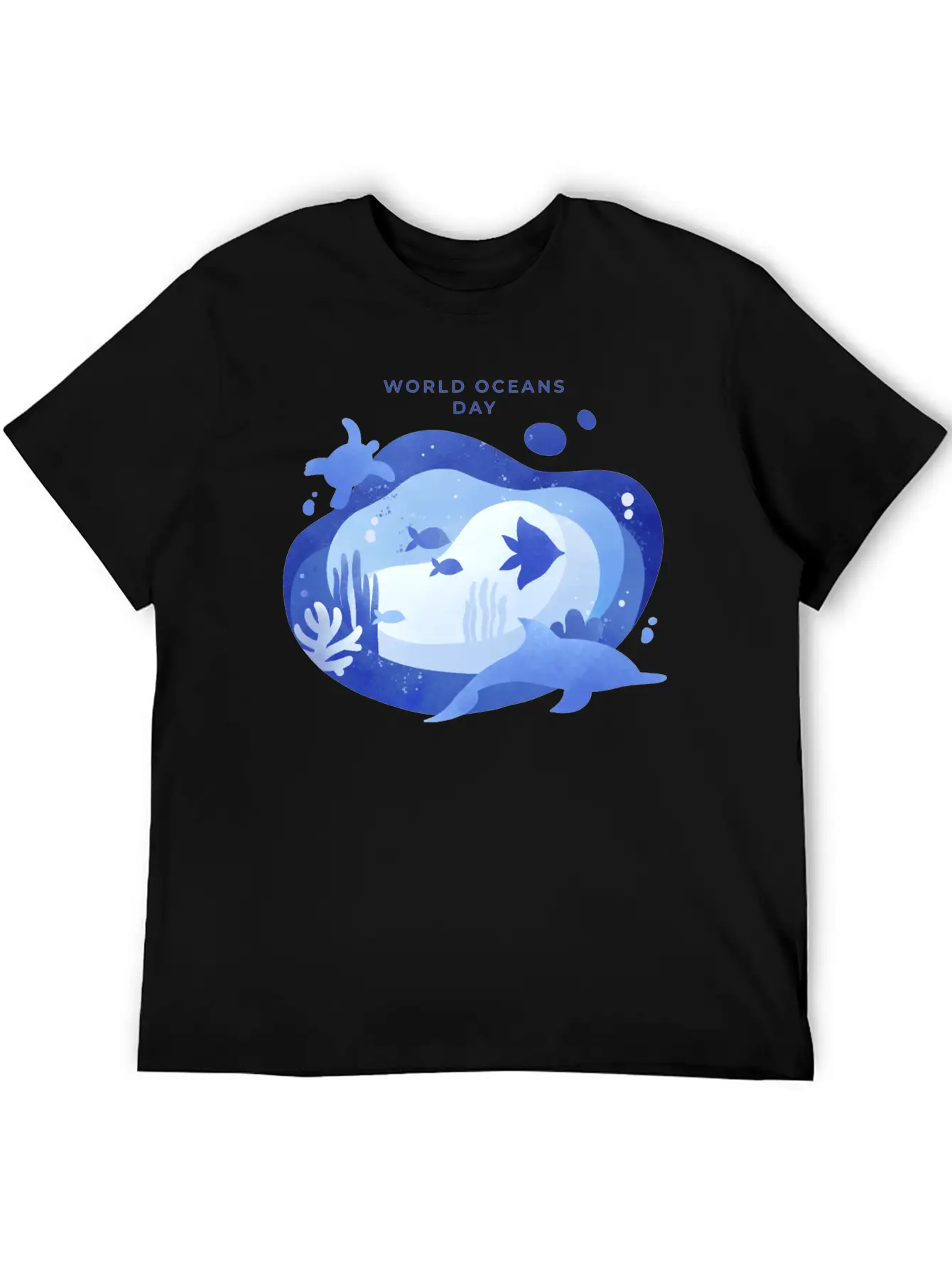 World Oceans Day Basic Graphic T-Shirt ¨C Daily Comfort In Soft Cotton