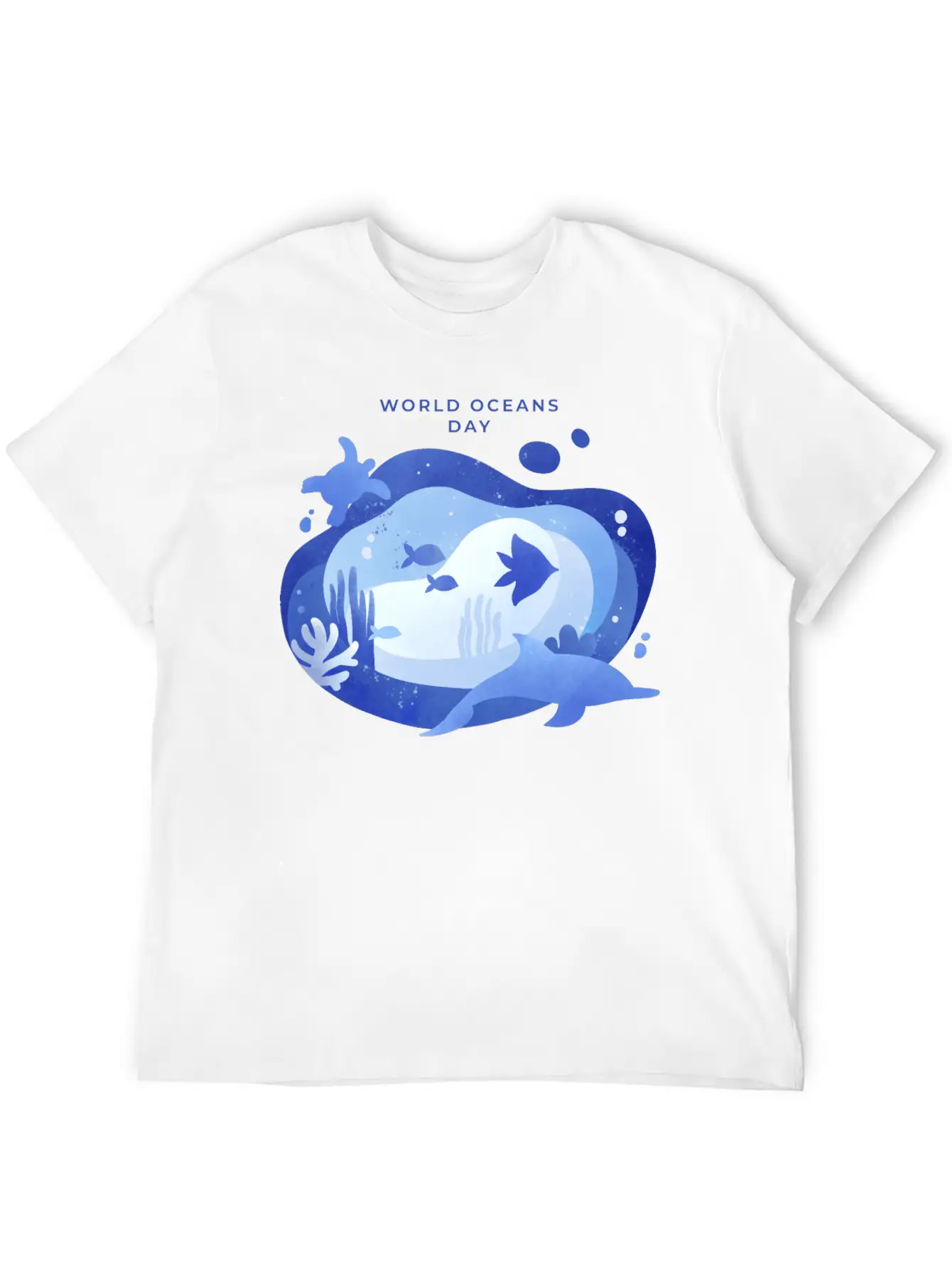 World Oceans Day Basic Graphic T-Shirt ¨C Daily Comfort In Soft Cotton